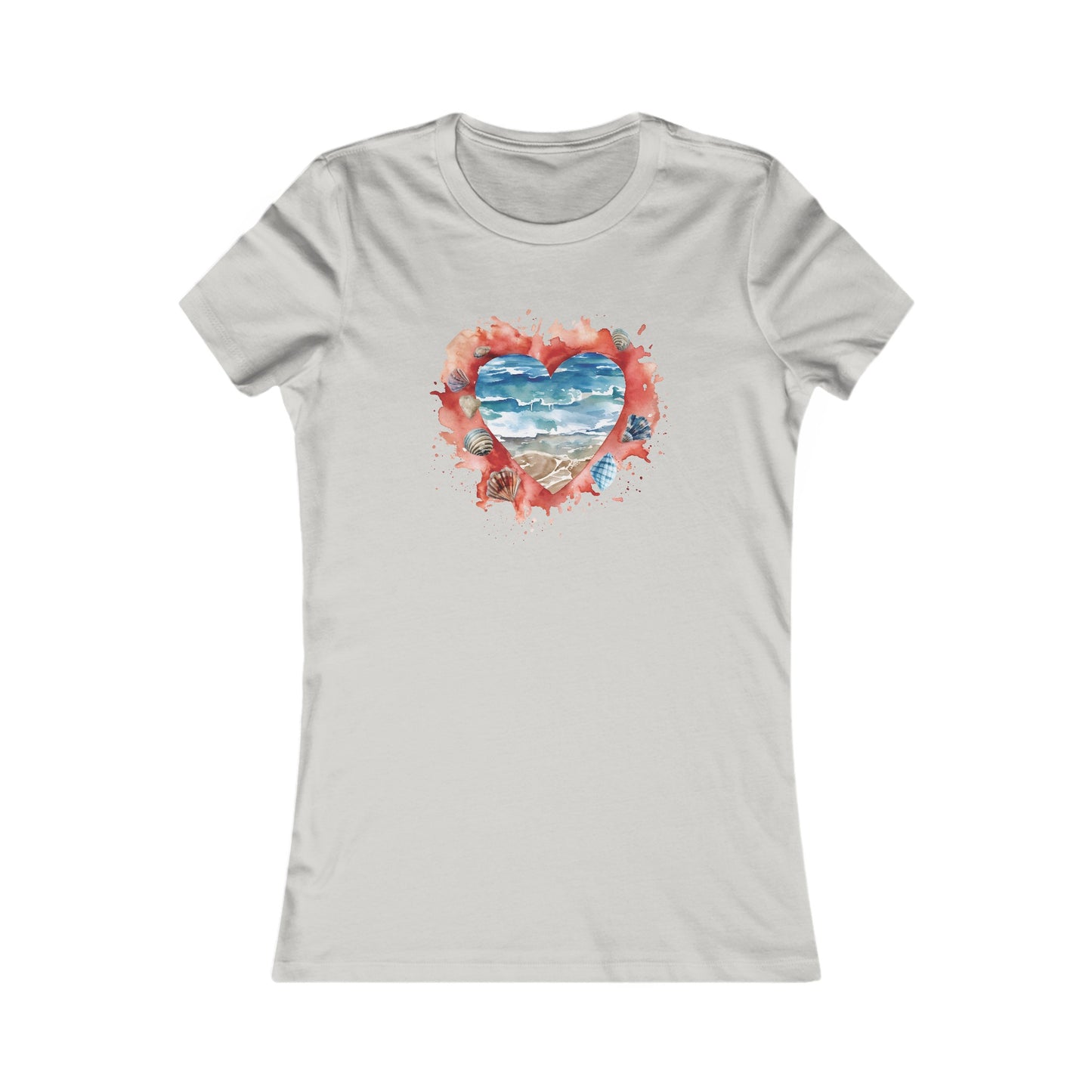 Ocean Heart Fitted Tee