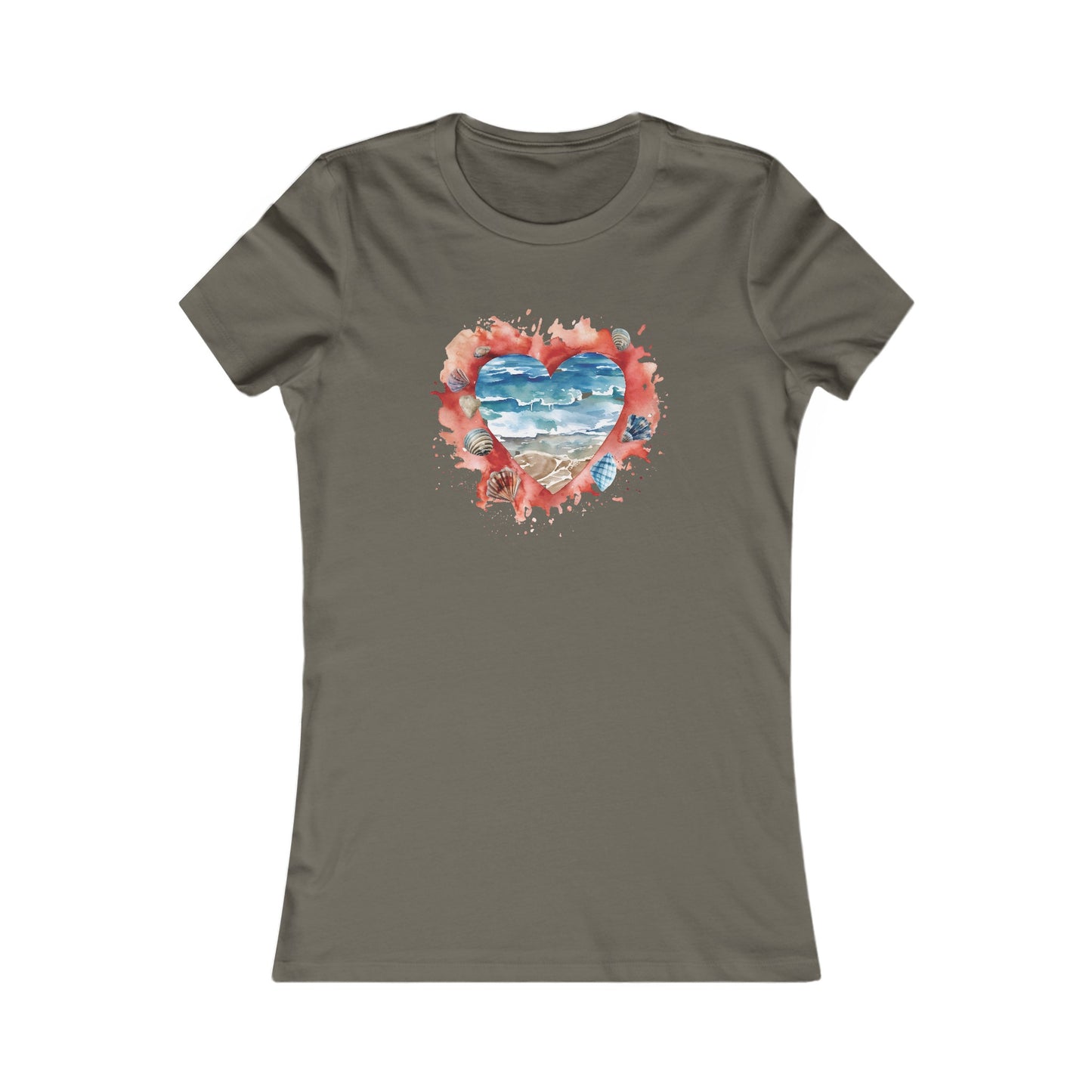 Ocean Heart Fitted Tee