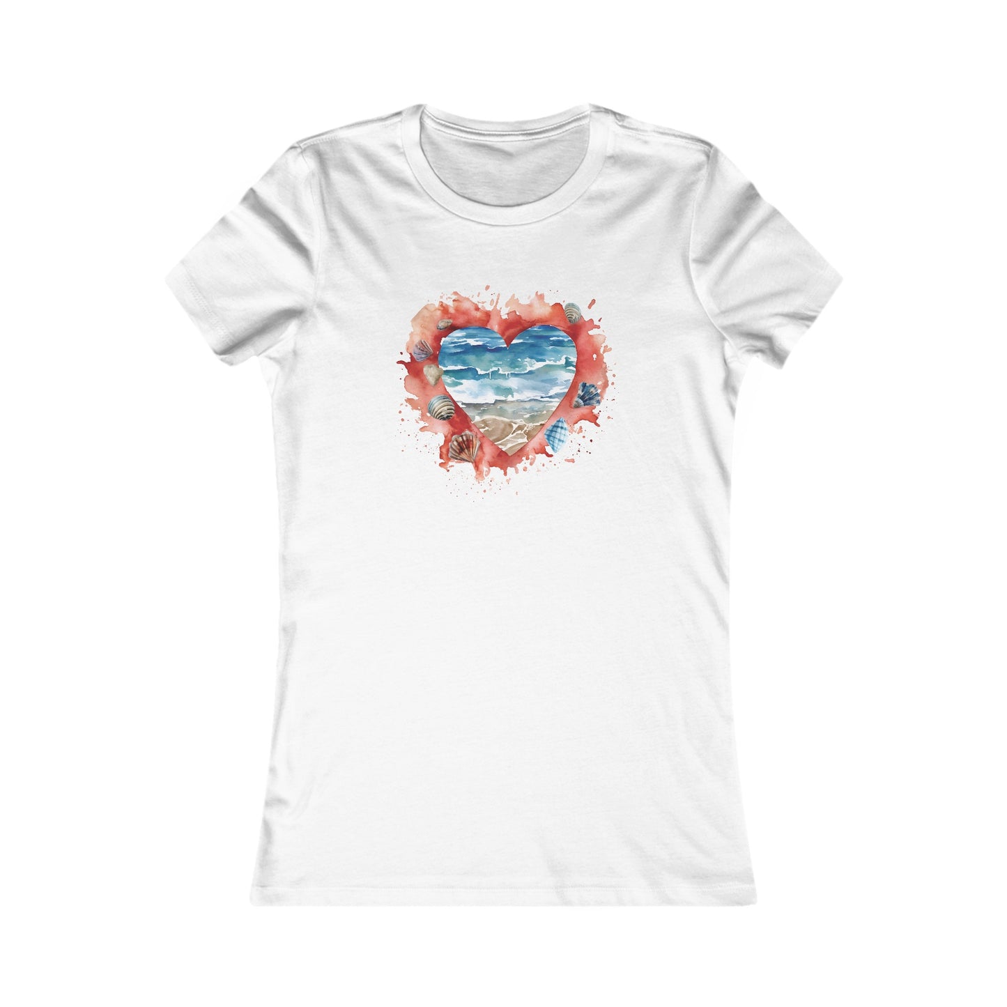 Ocean Heart Fitted Tee