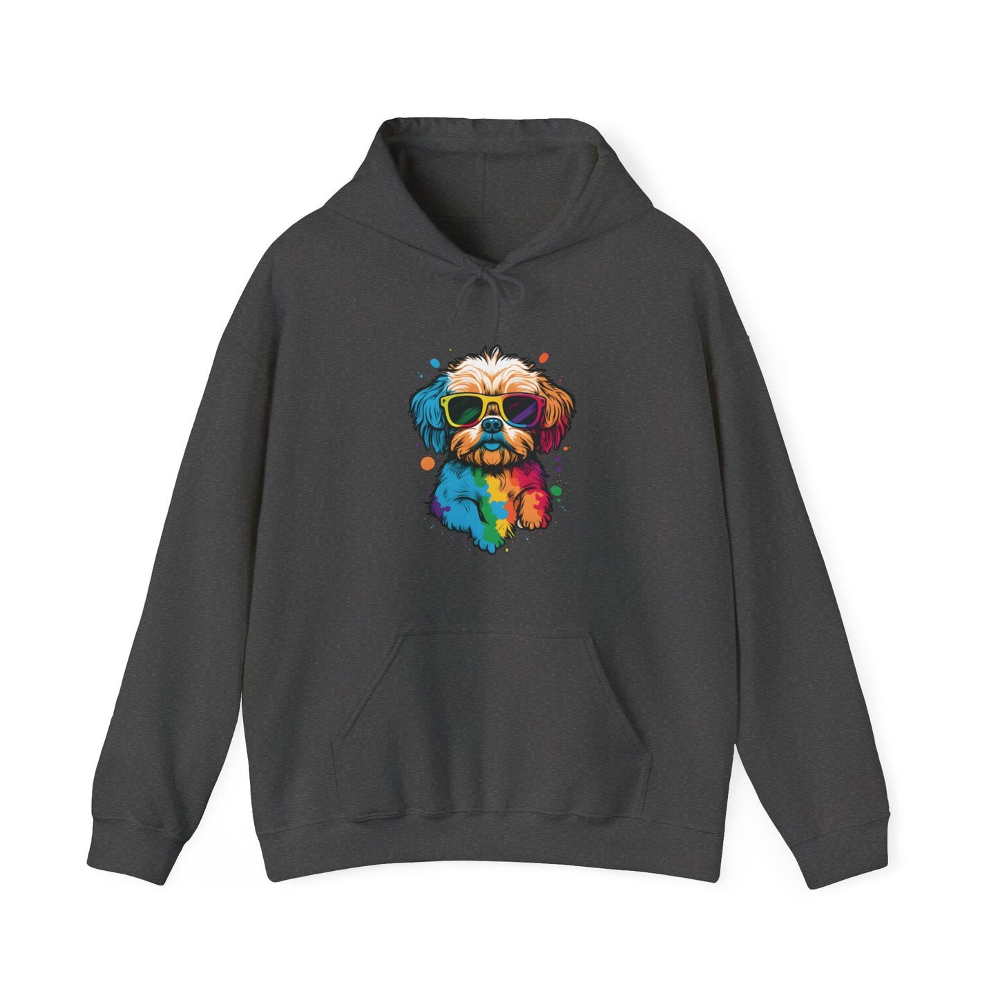 Dog with Sunglasses Hooded Sweatshirt 003