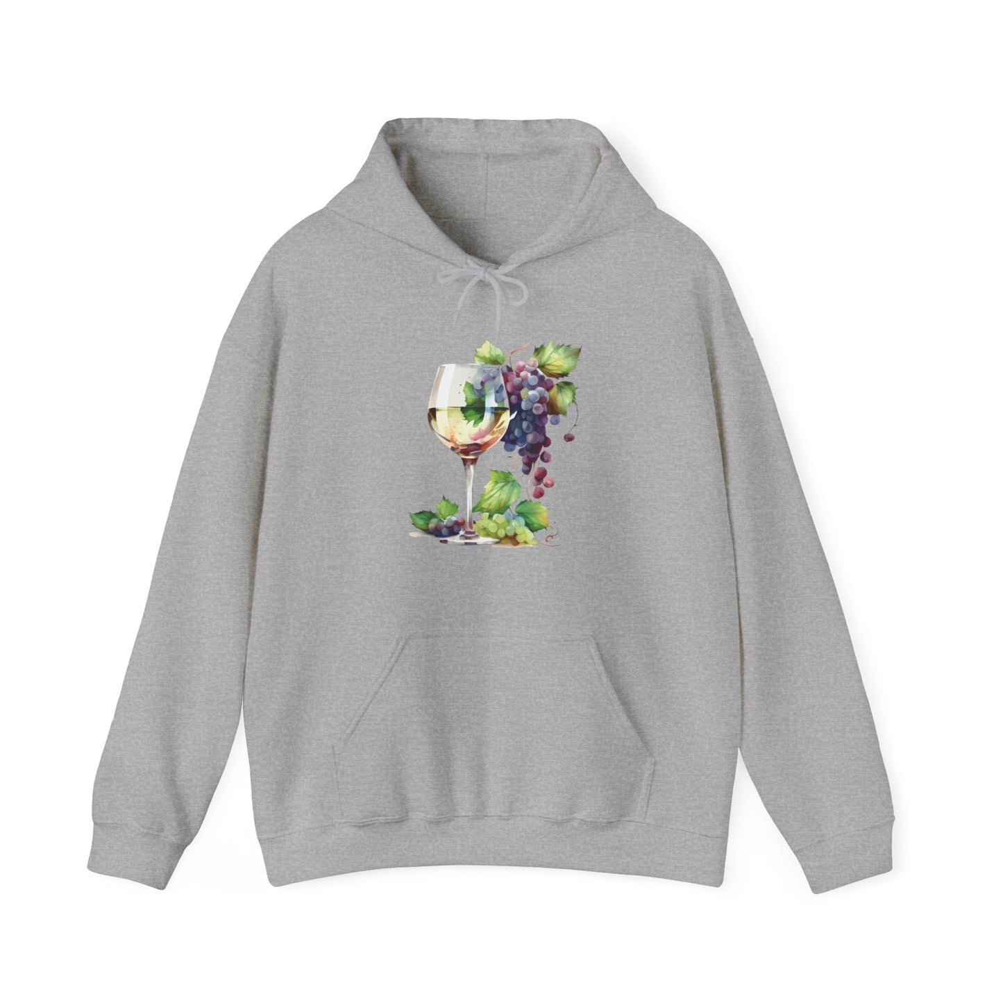 Watercolor White Wine Hooded Sweatshirt