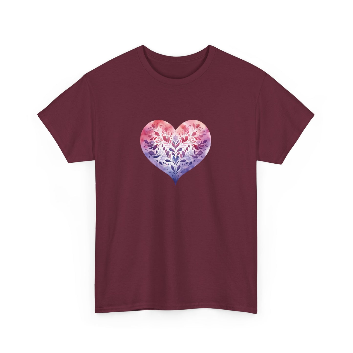Watercolor Heart Short Sleeve Tee 005