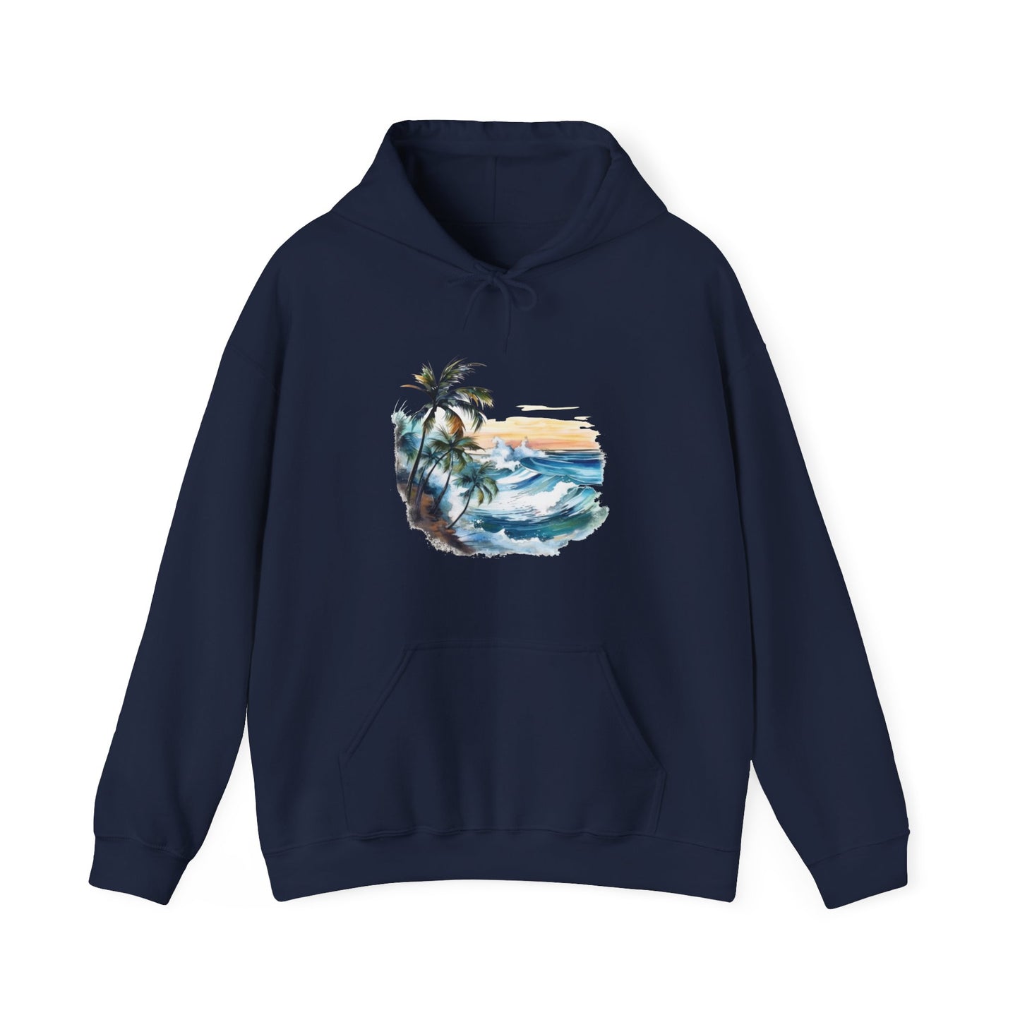 Watercolor Tropical Hooded Sweatshirt