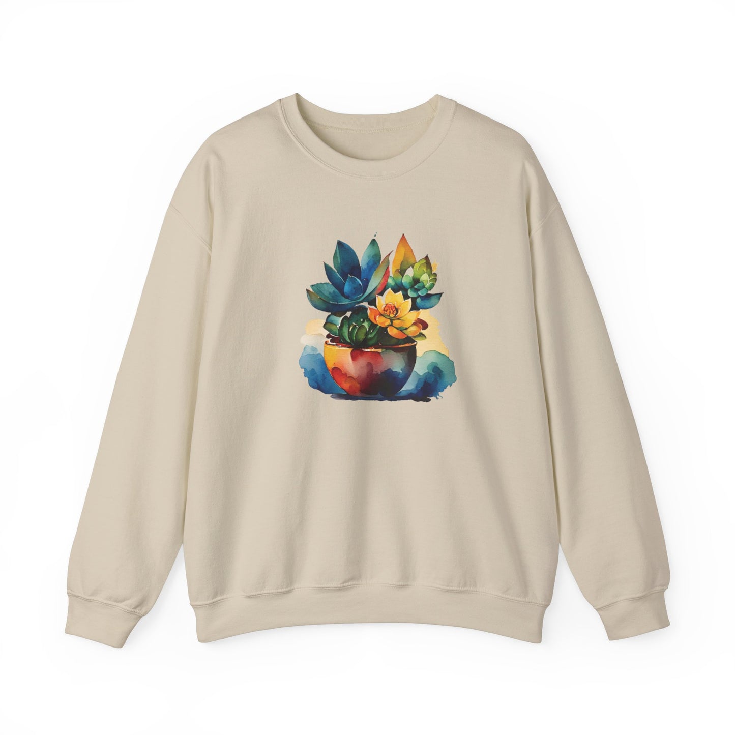 Watercolor Succulent Sweatshirt