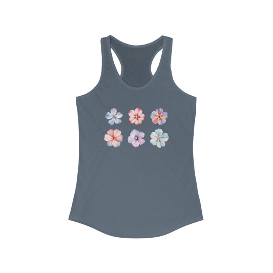 Watercolor Flower Set Racerback Tank