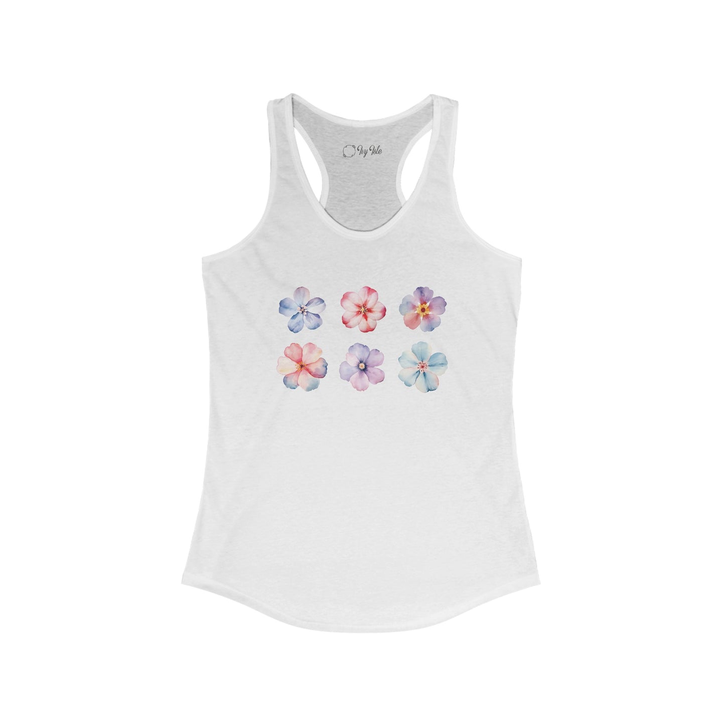 Watercolor Flower Set Racerback Tank
