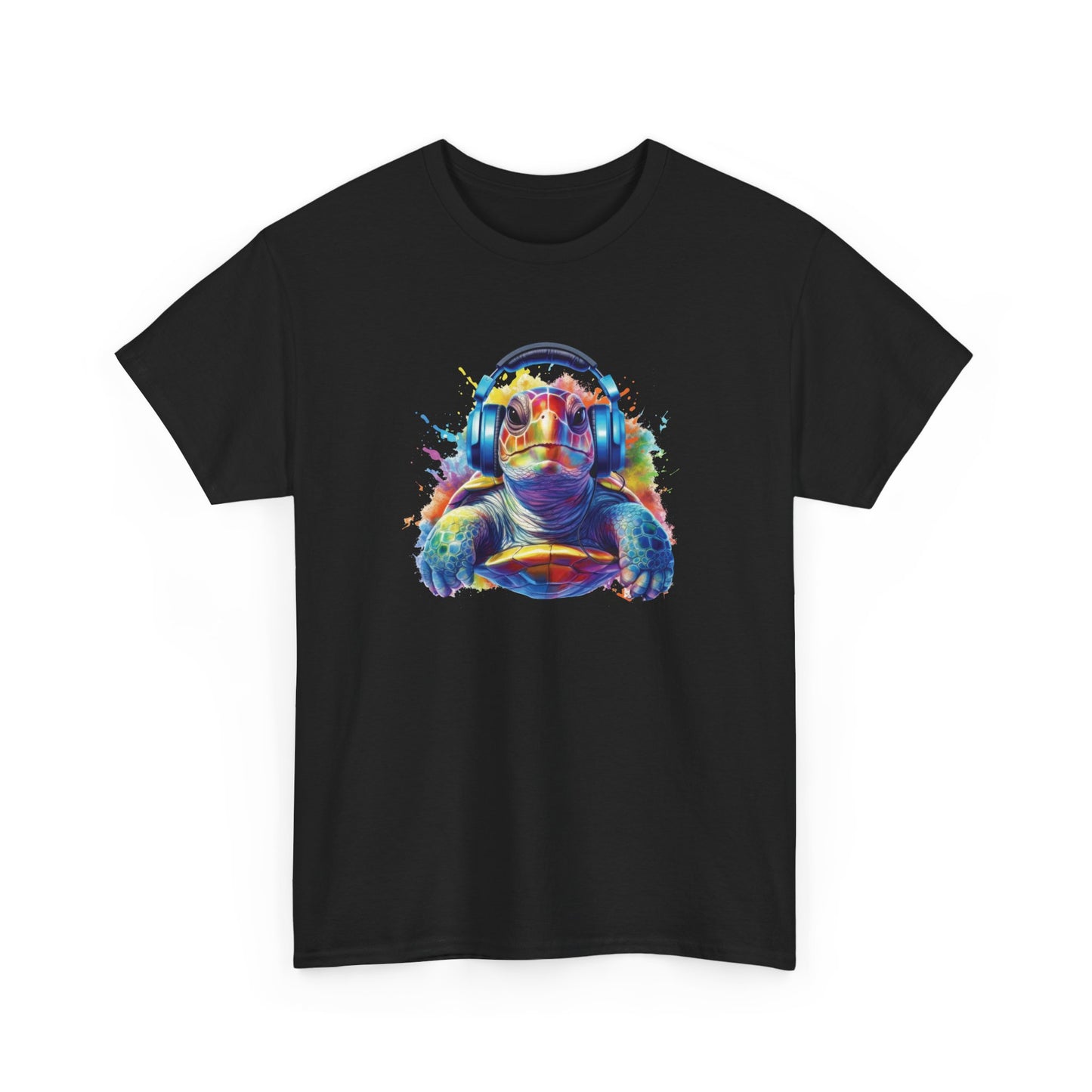 Turtle with Headphones Short Sleeve Tee