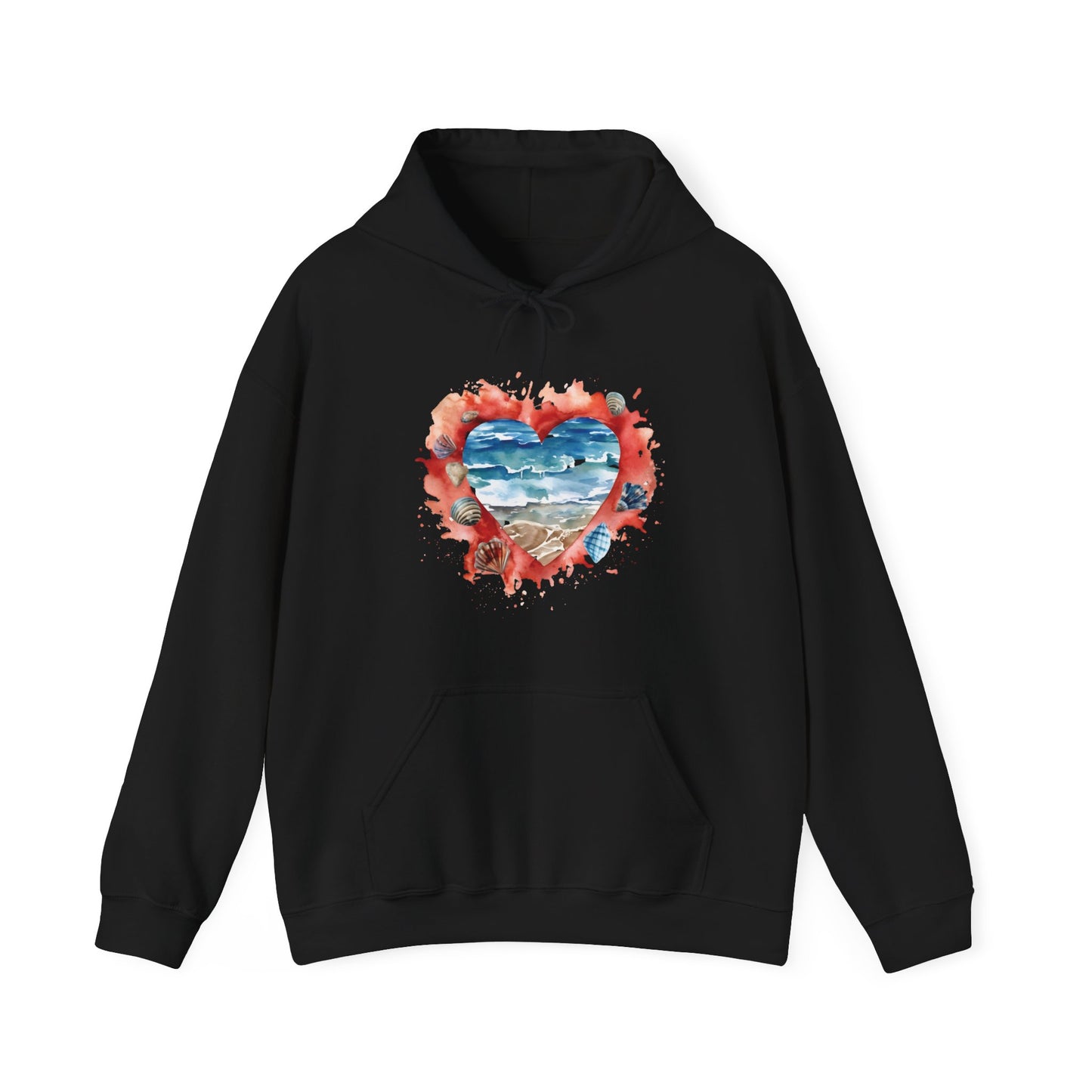 Ocean Heart Hooded Sweatshirt