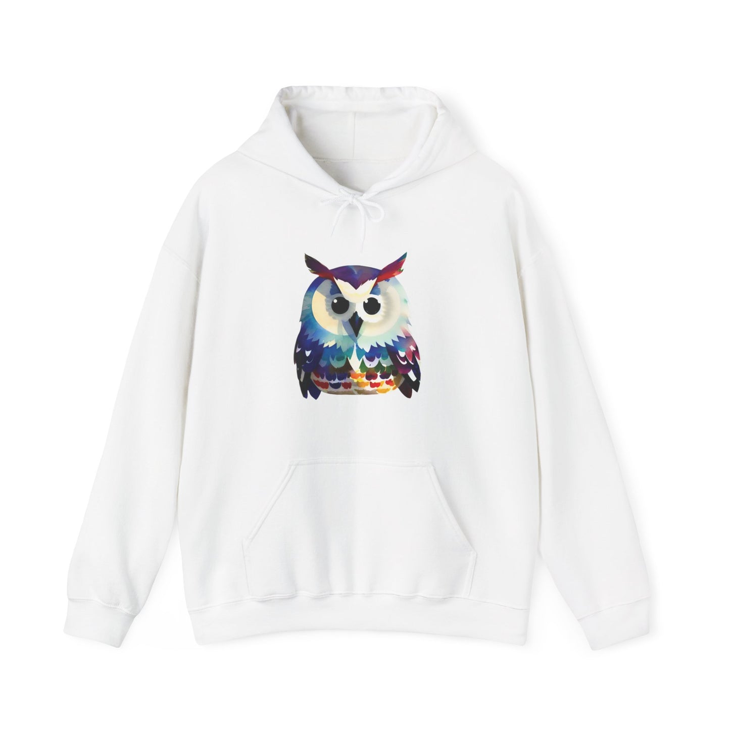 Watercolor Owl Hooded Sweatshirt