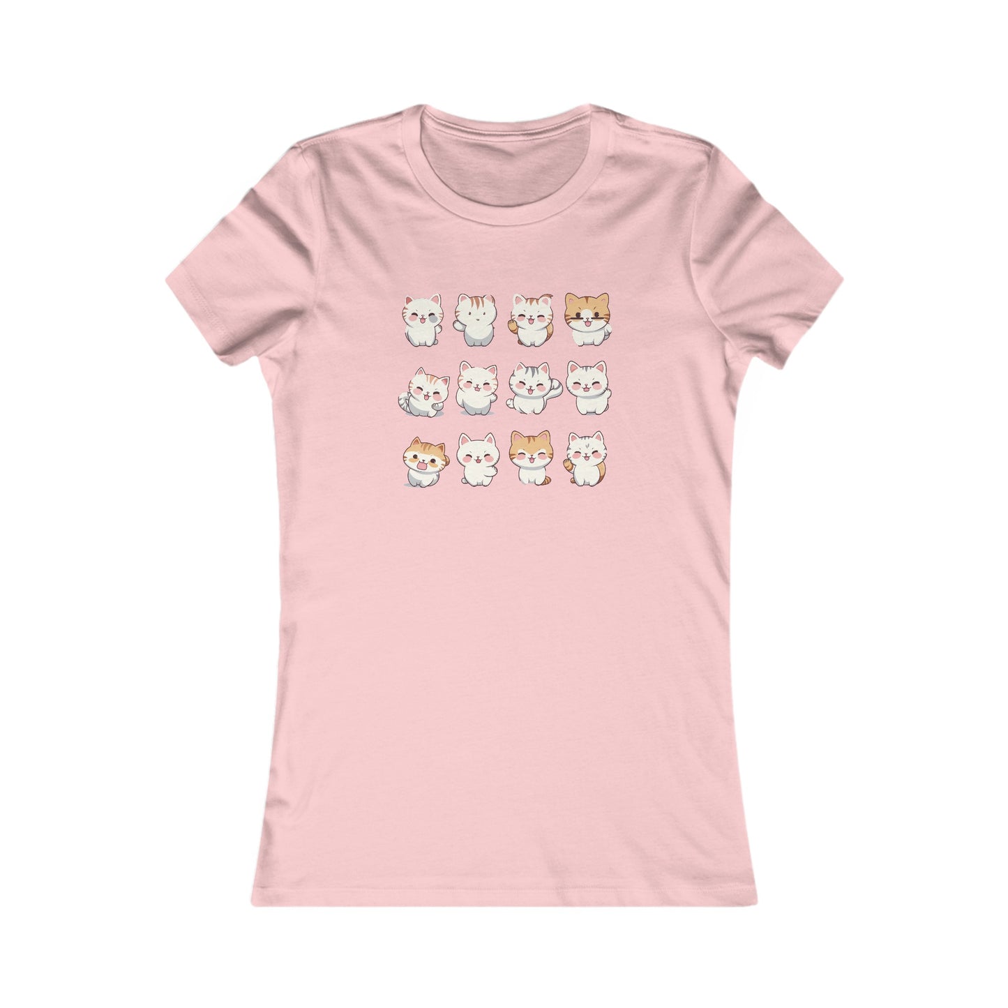 Cute Cat Set Fitted Tee