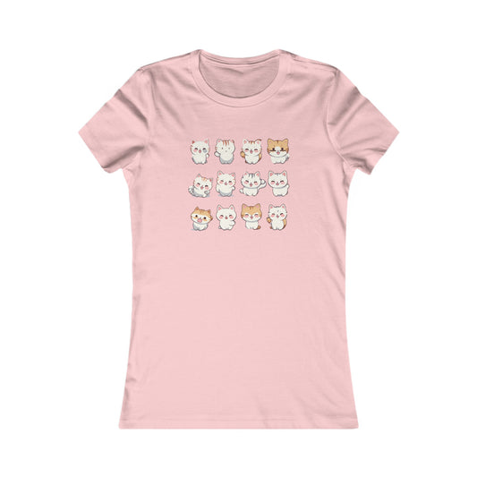 Cute Cat Set Fitted Tee
