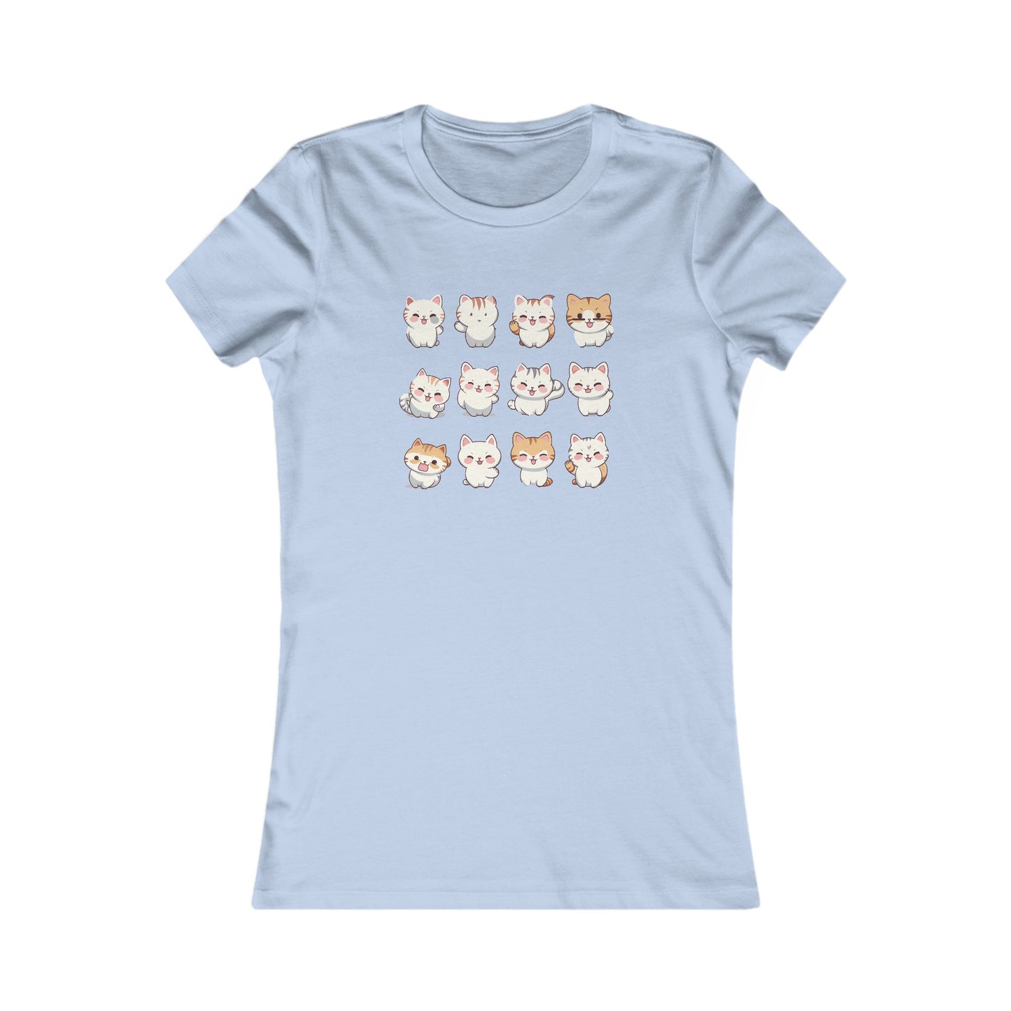 Cute Cat Set Fitted Tee