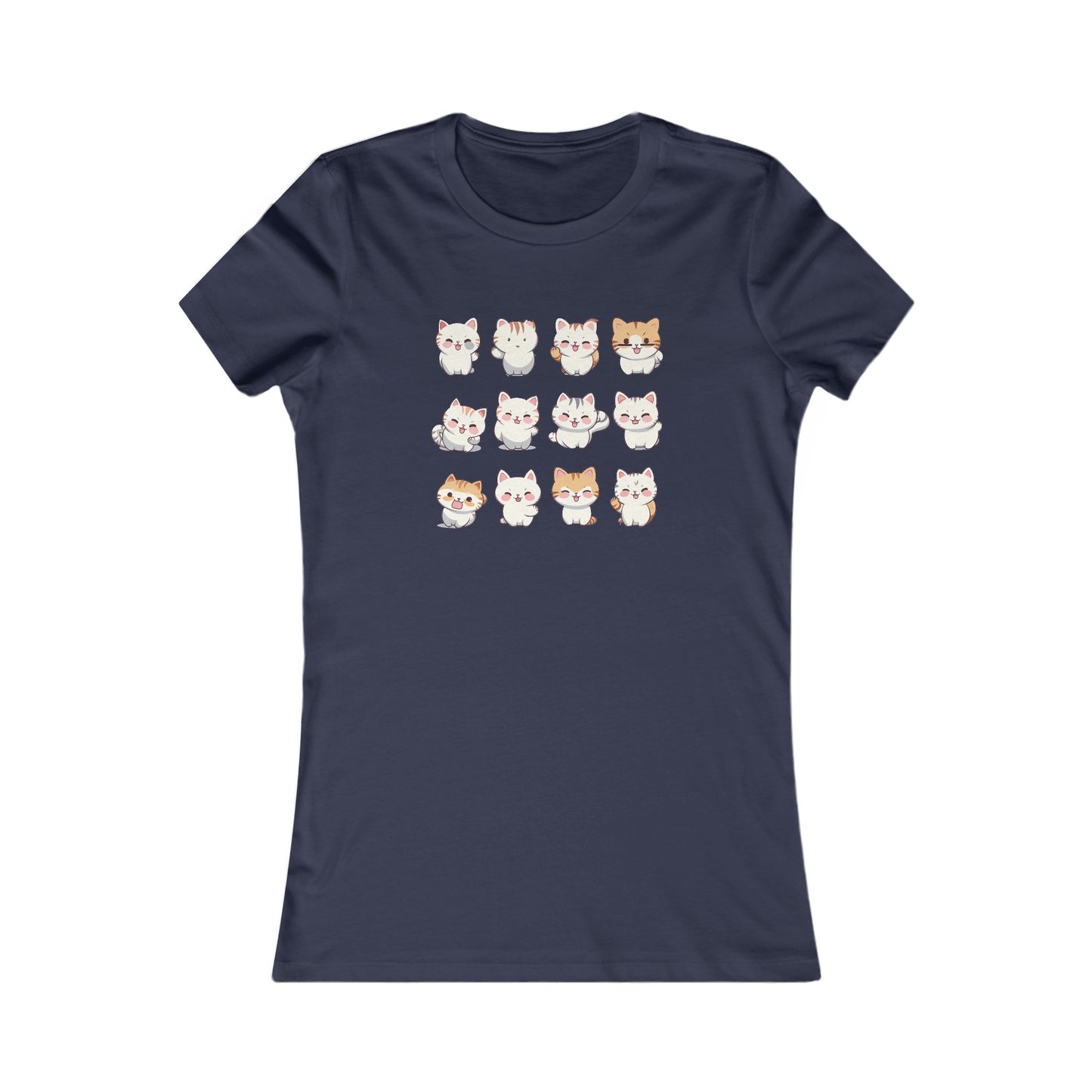 Cute Cat Set Fitted Tee