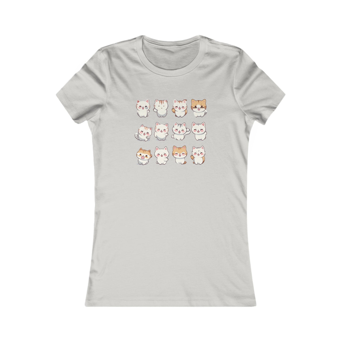 Cute Cat Set Fitted Tee