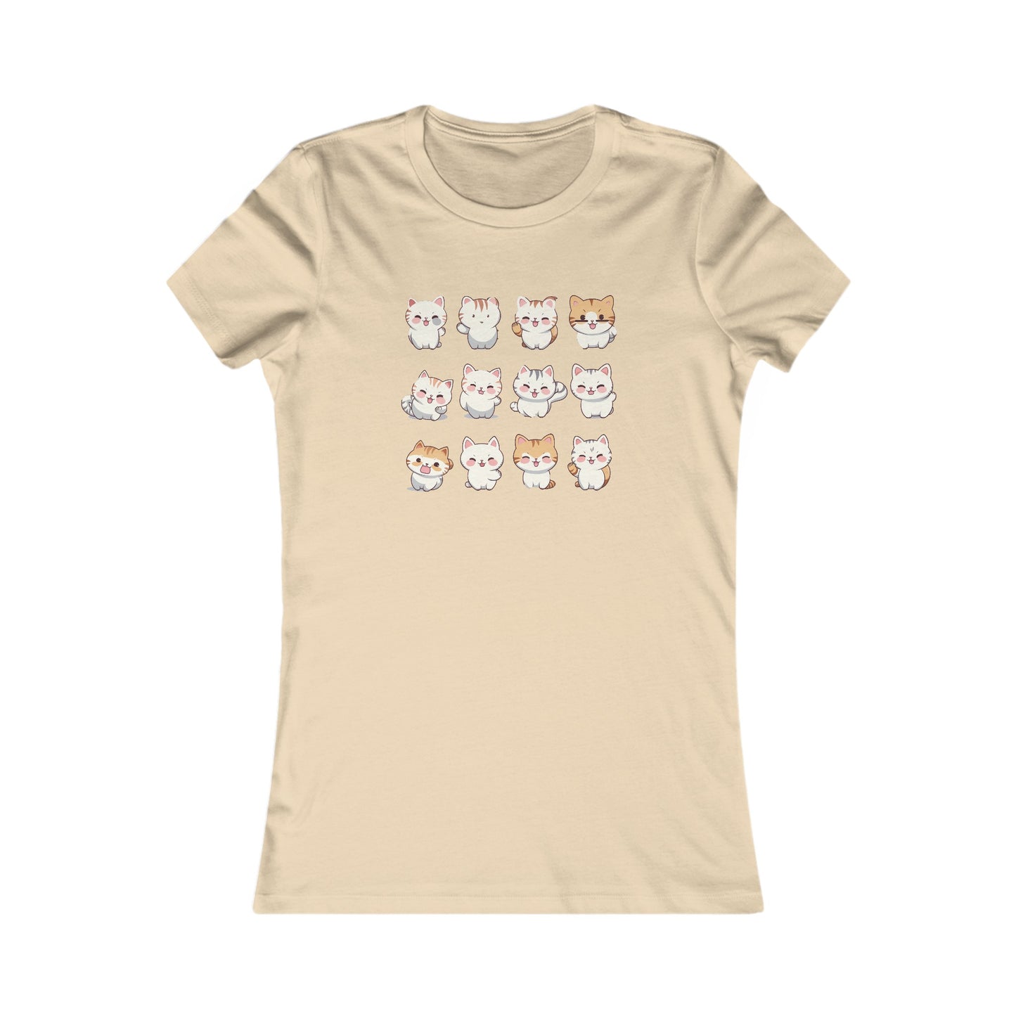 Cute Cat Set Fitted Tee