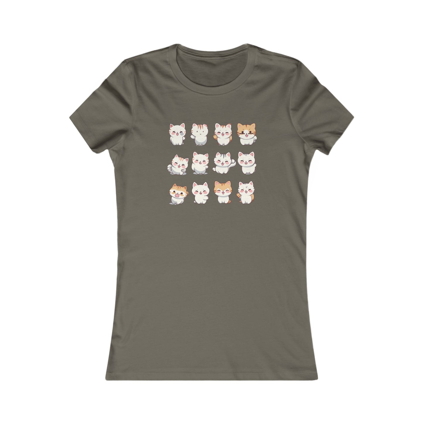 Cute Cat Set Fitted Tee