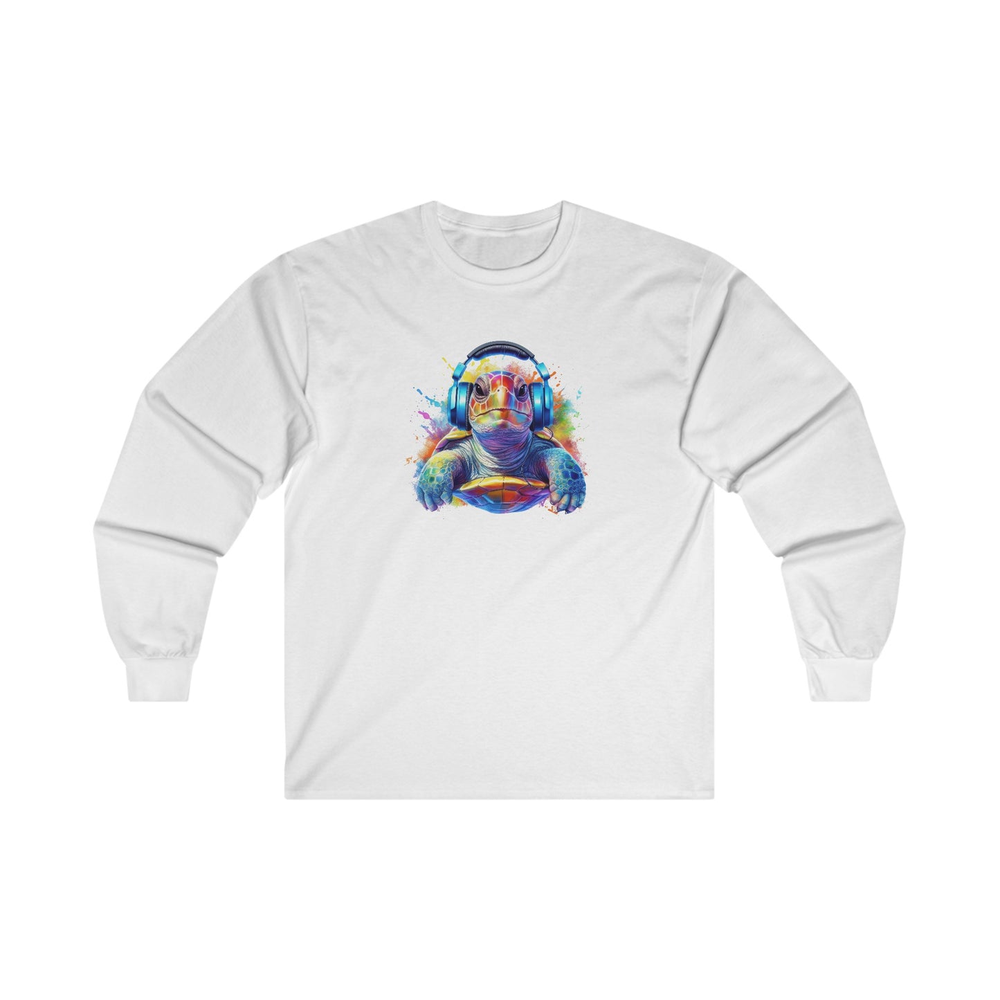 Turtle with Headphones Long Sleeve Tee