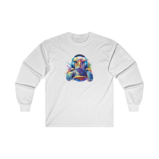 Turtle with Headphones Long Sleeve Tee