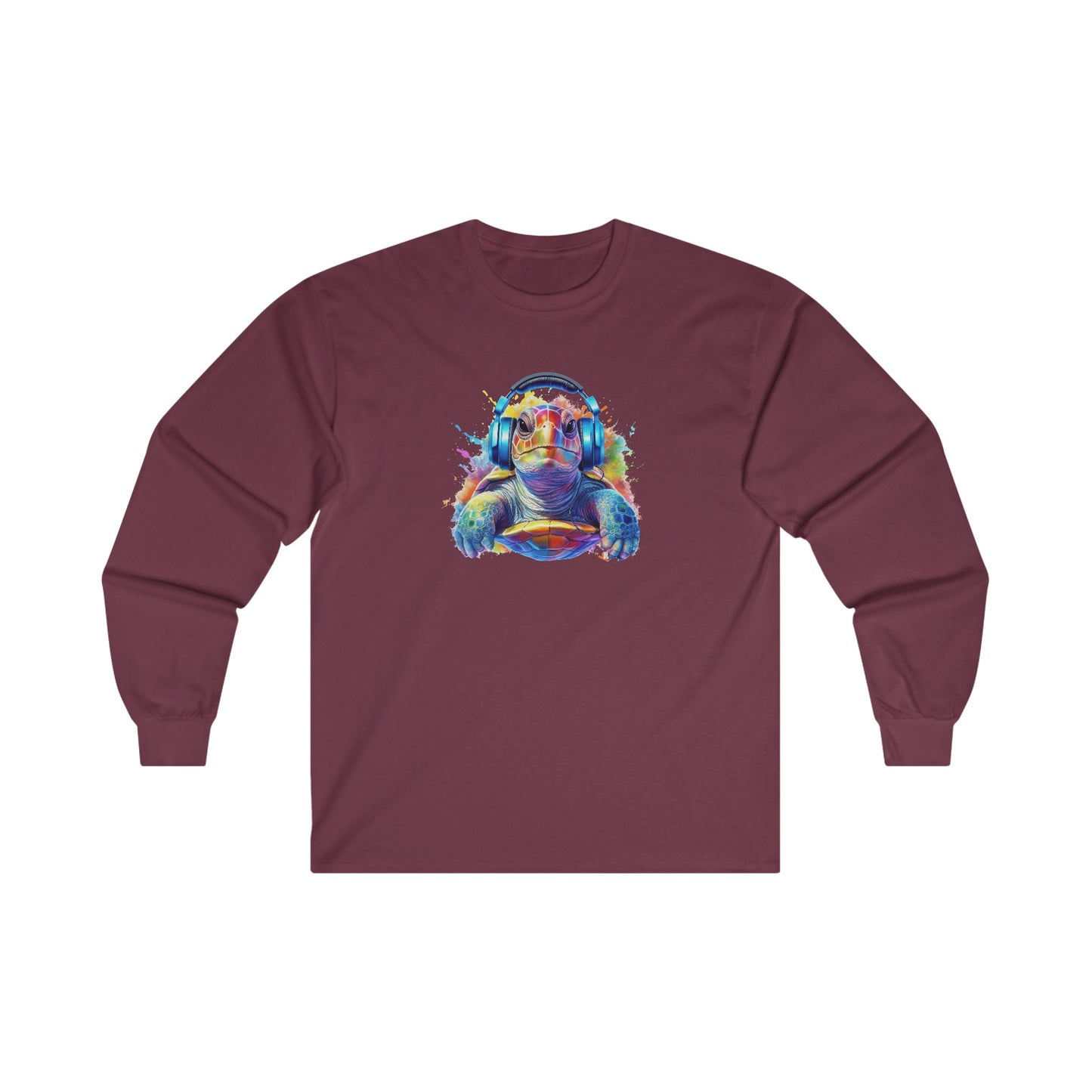 Turtle with Headphones Long Sleeve Tee
