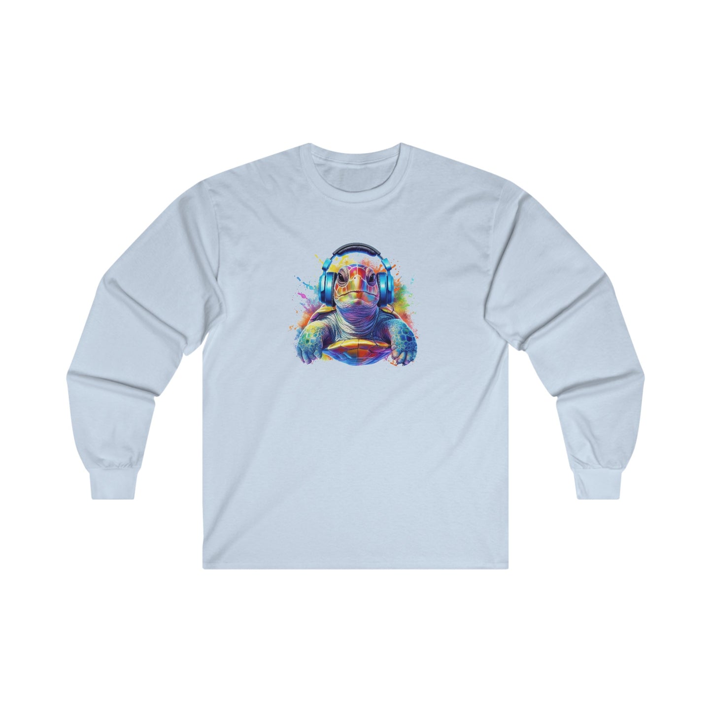 Turtle with Headphones Long Sleeve Tee