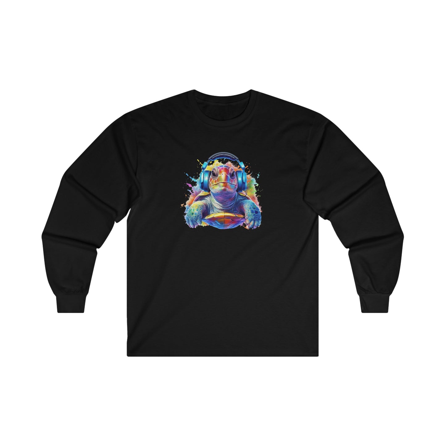 Turtle with Headphones Long Sleeve Tee