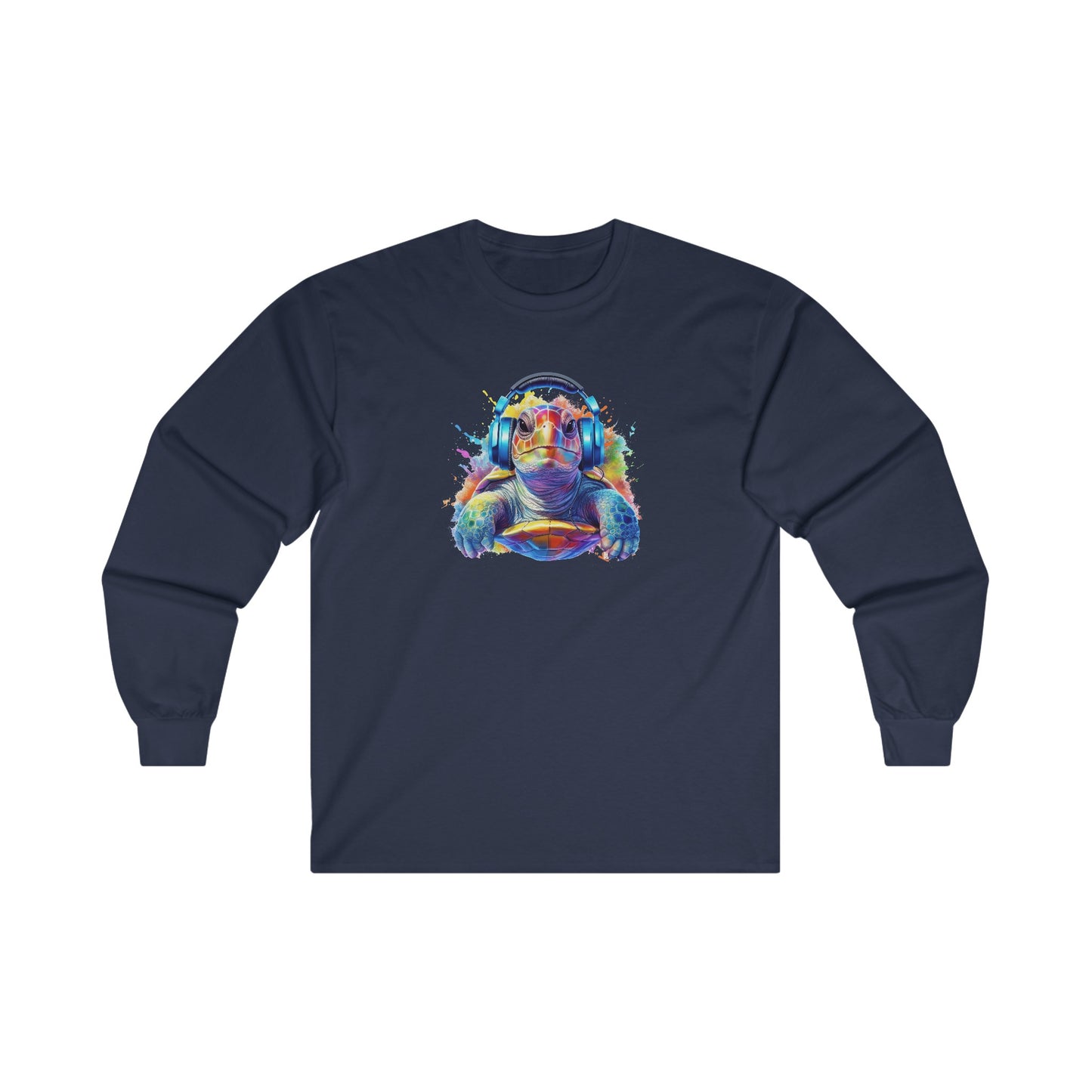 Turtle with Headphones Long Sleeve Tee