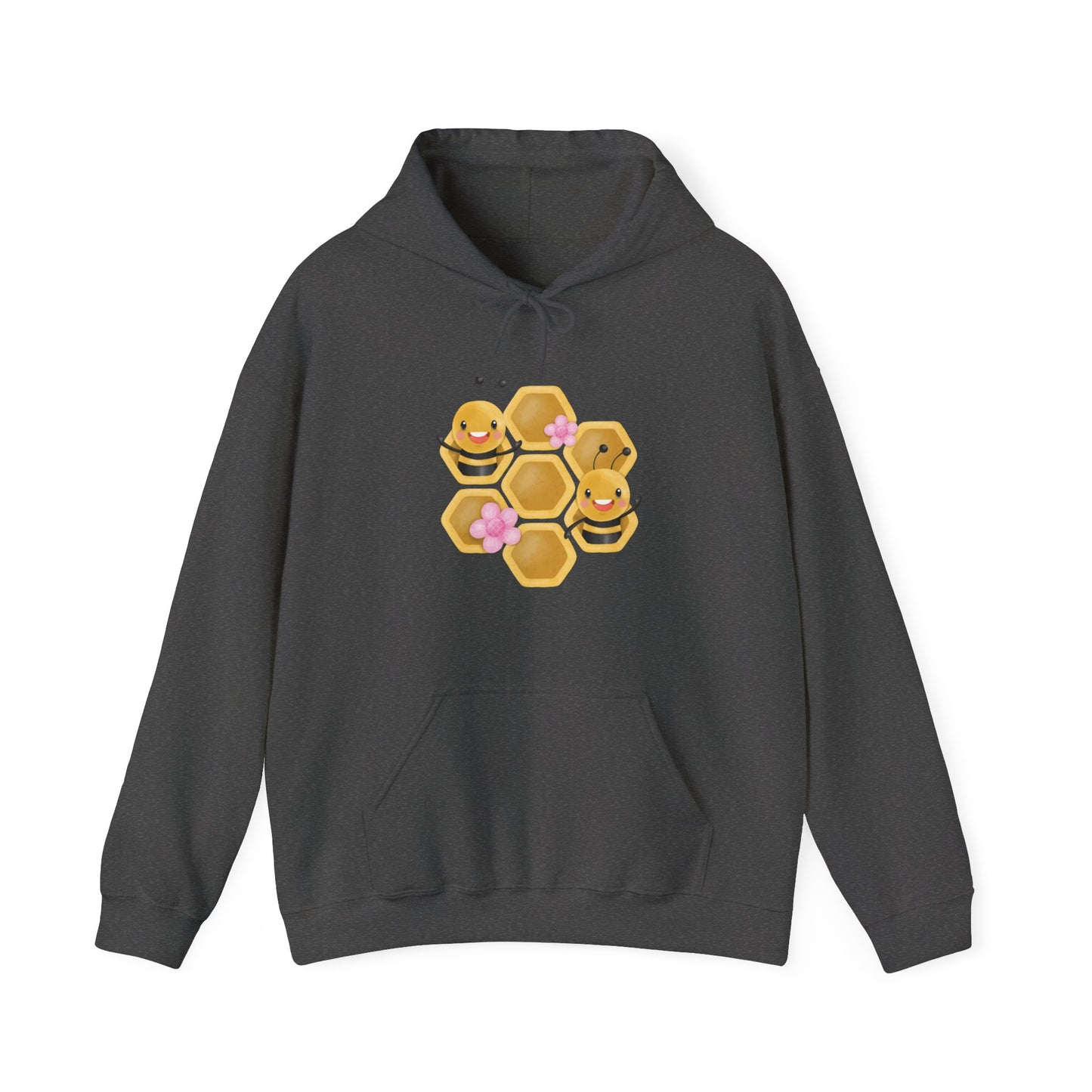 Cute Bee Honeycomb Hooded Sweatshirt