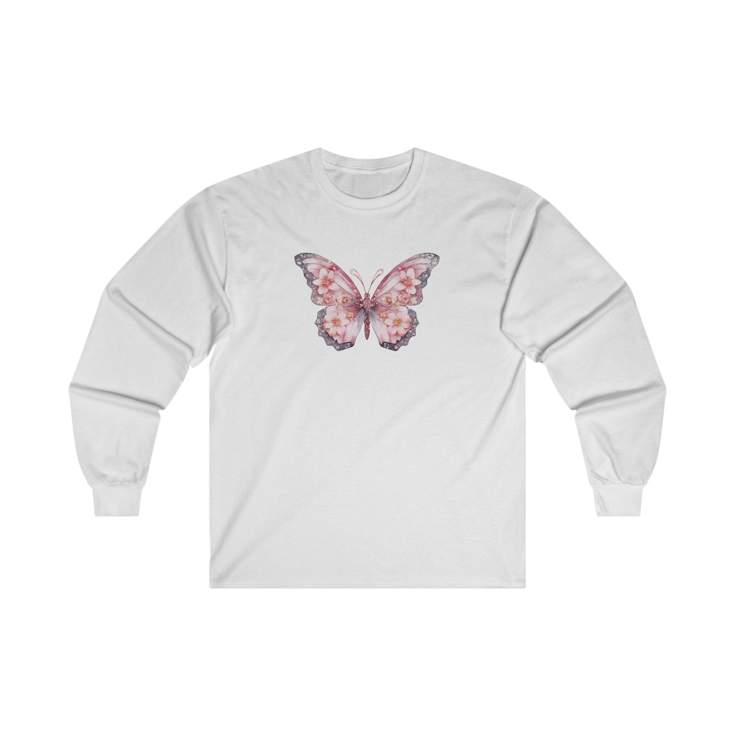 Floral Butterfly Long Sleeve Tee