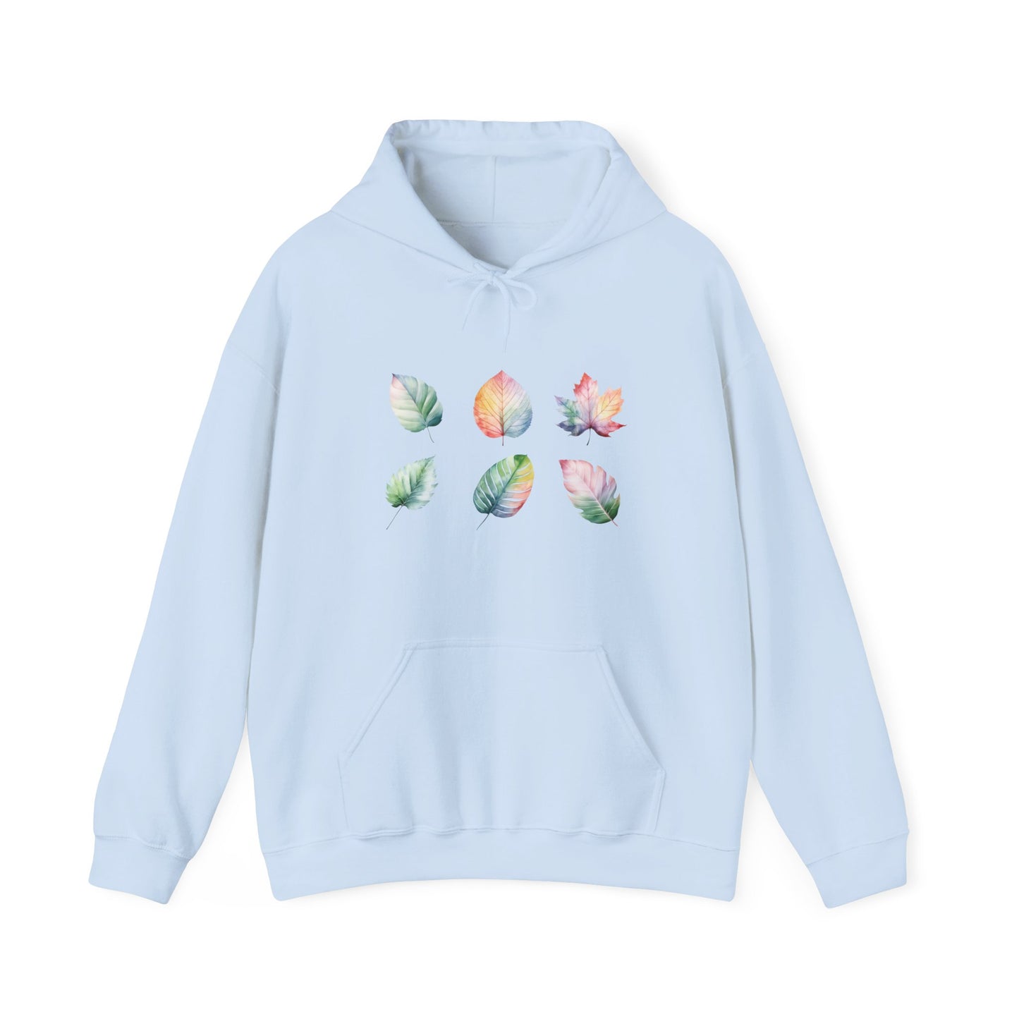 Watercolor Leaf Set Hooded Sweatshirt