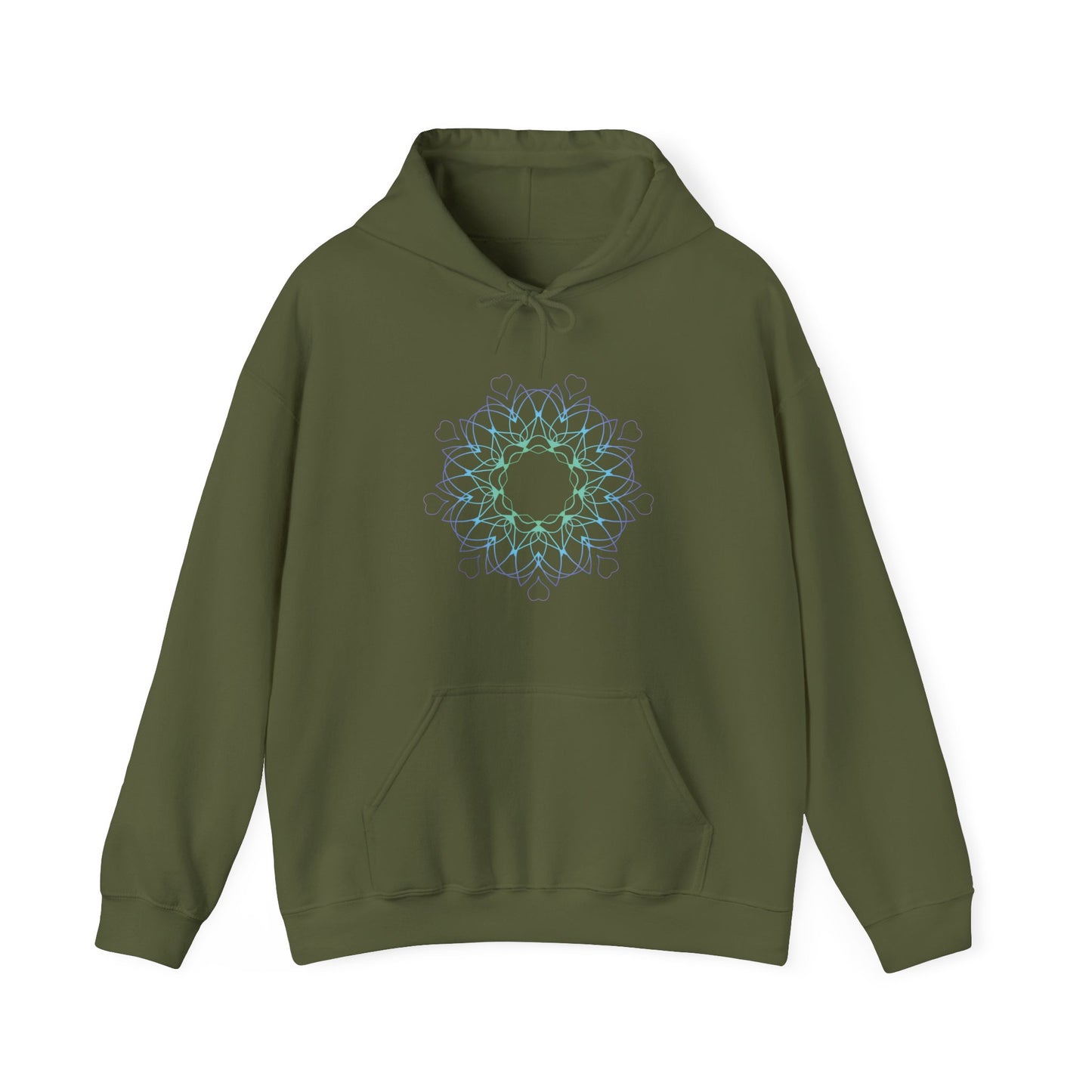 Colorful Mandala Hooded Sweatshirt (007)
