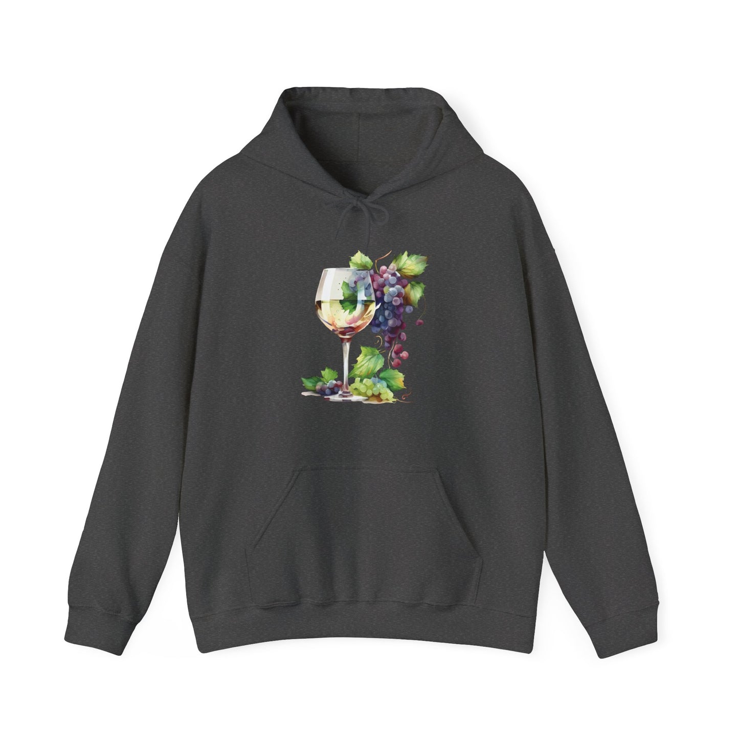 Watercolor White Wine Hooded Sweatshirt