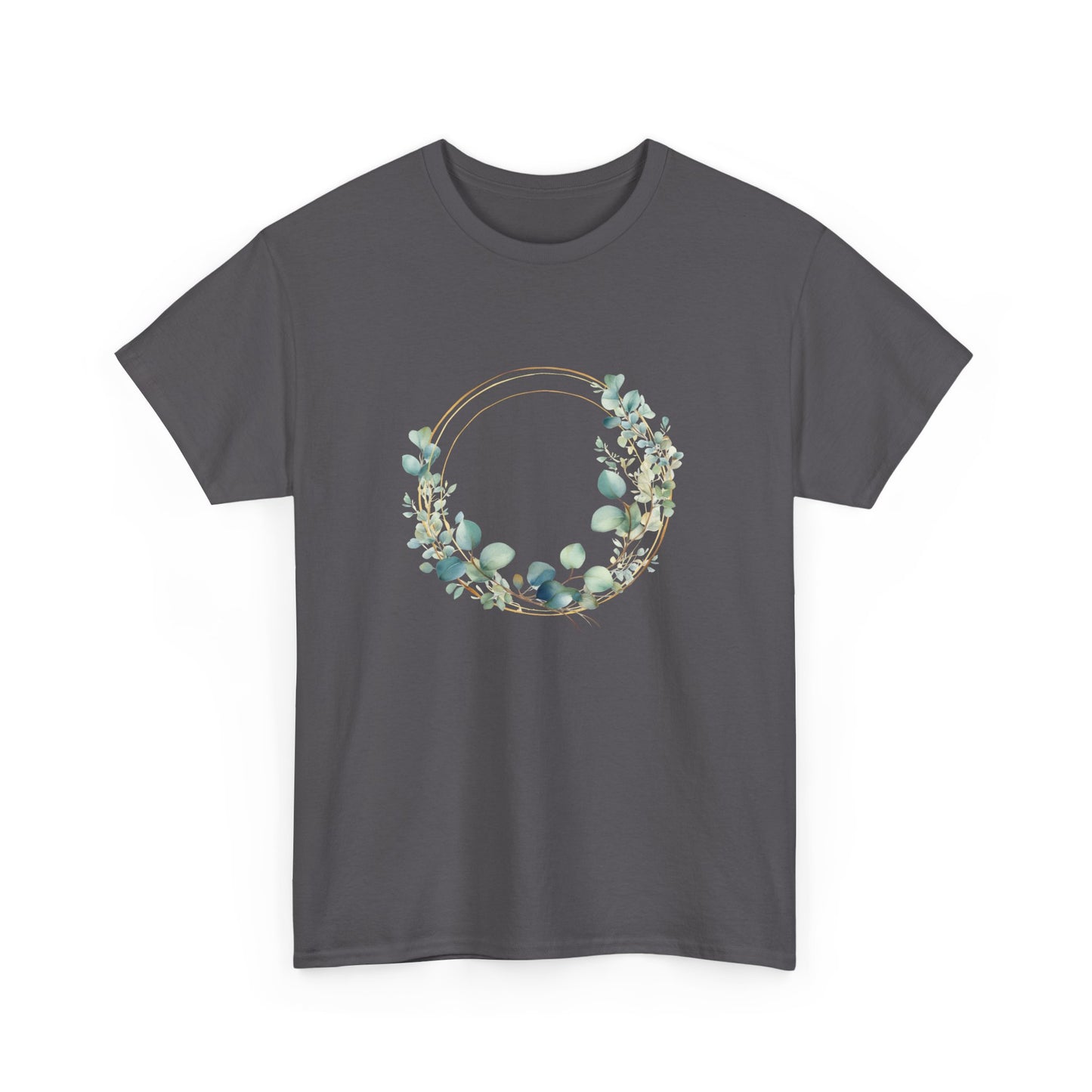 Watercolor Leaf Circle Short Sleeve Tee
