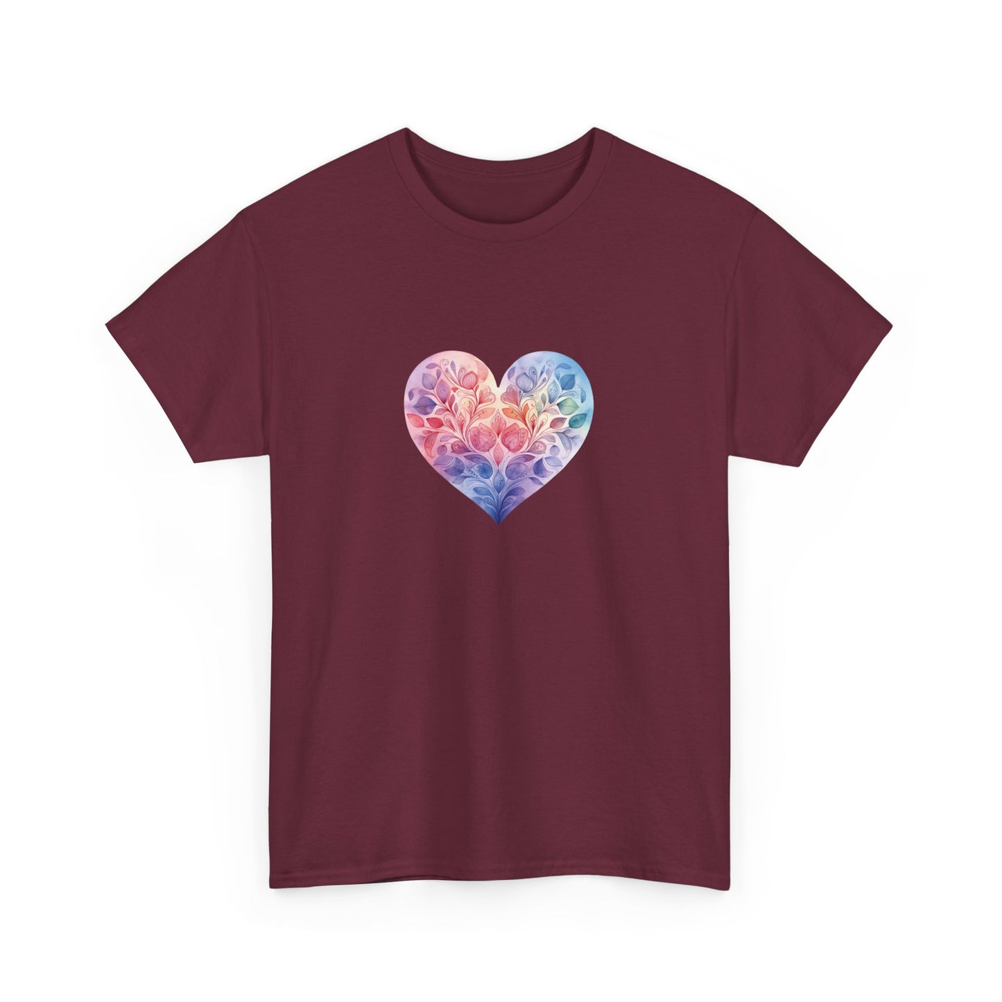 Watercolor Heart Short Sleeve Tee 006