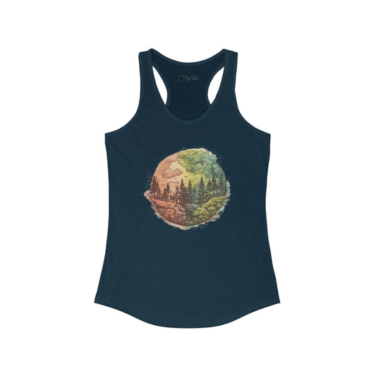 Watercolor Forest Racerback Tank