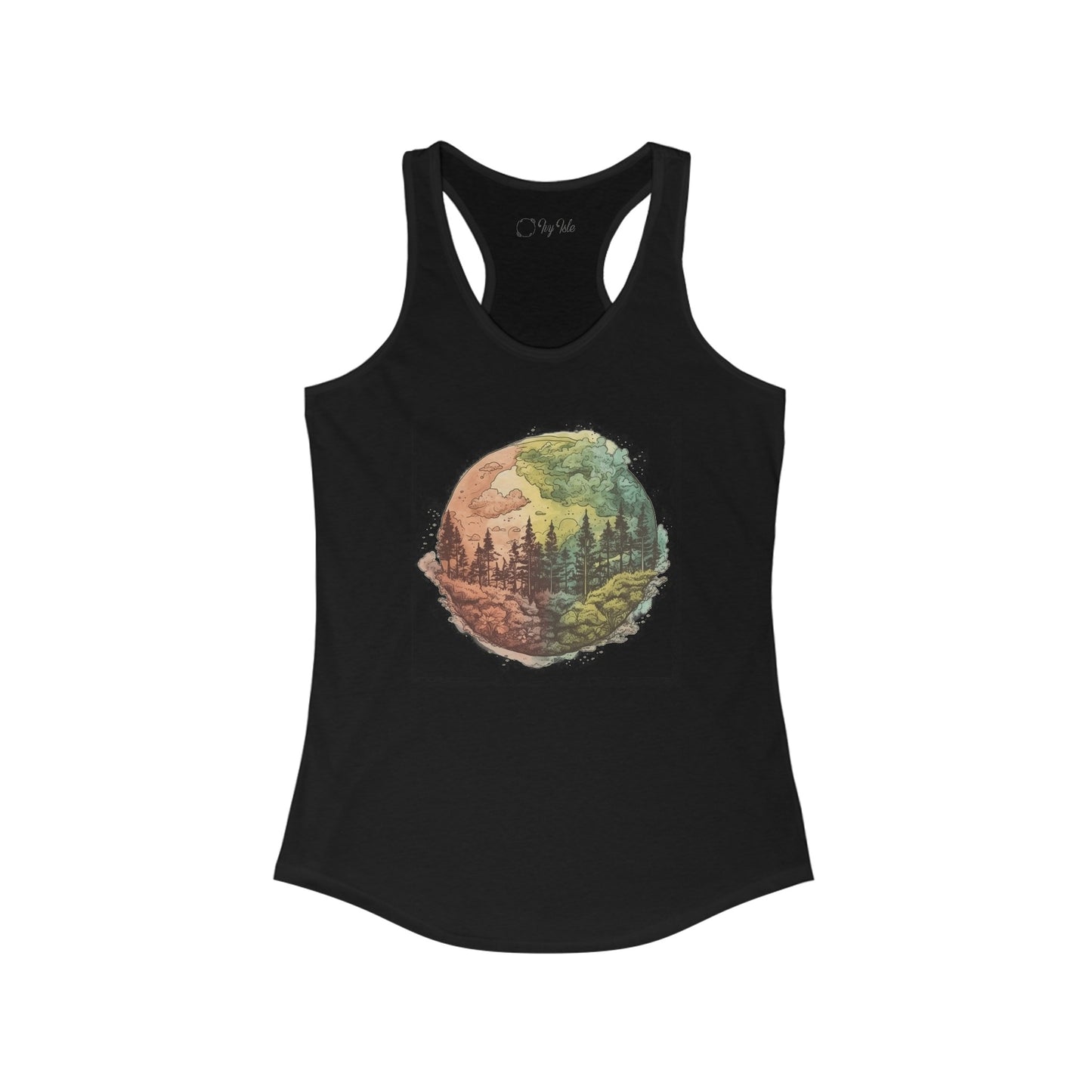 Watercolor Forest Racerback Tank