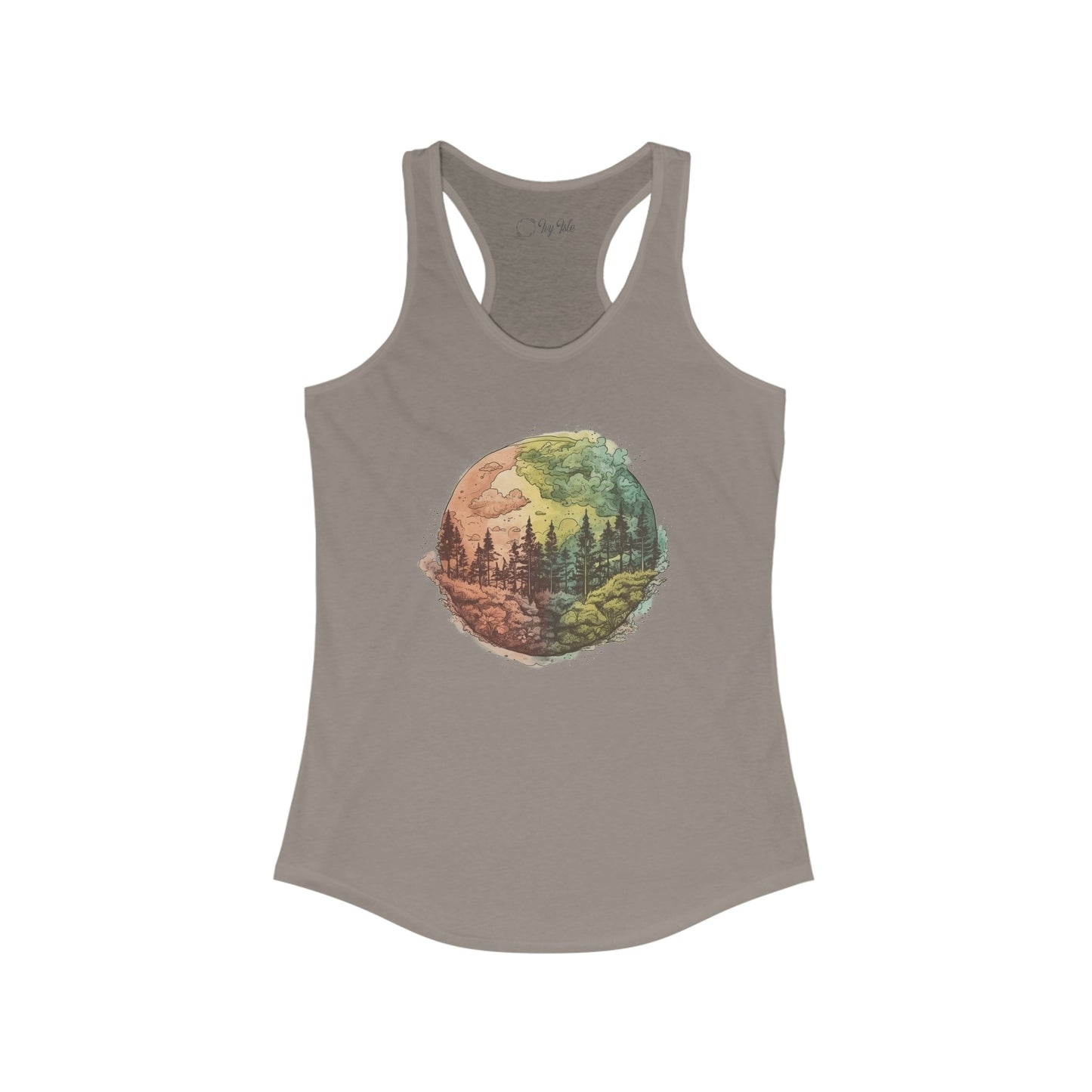 Watercolor Forest Racerback Tank