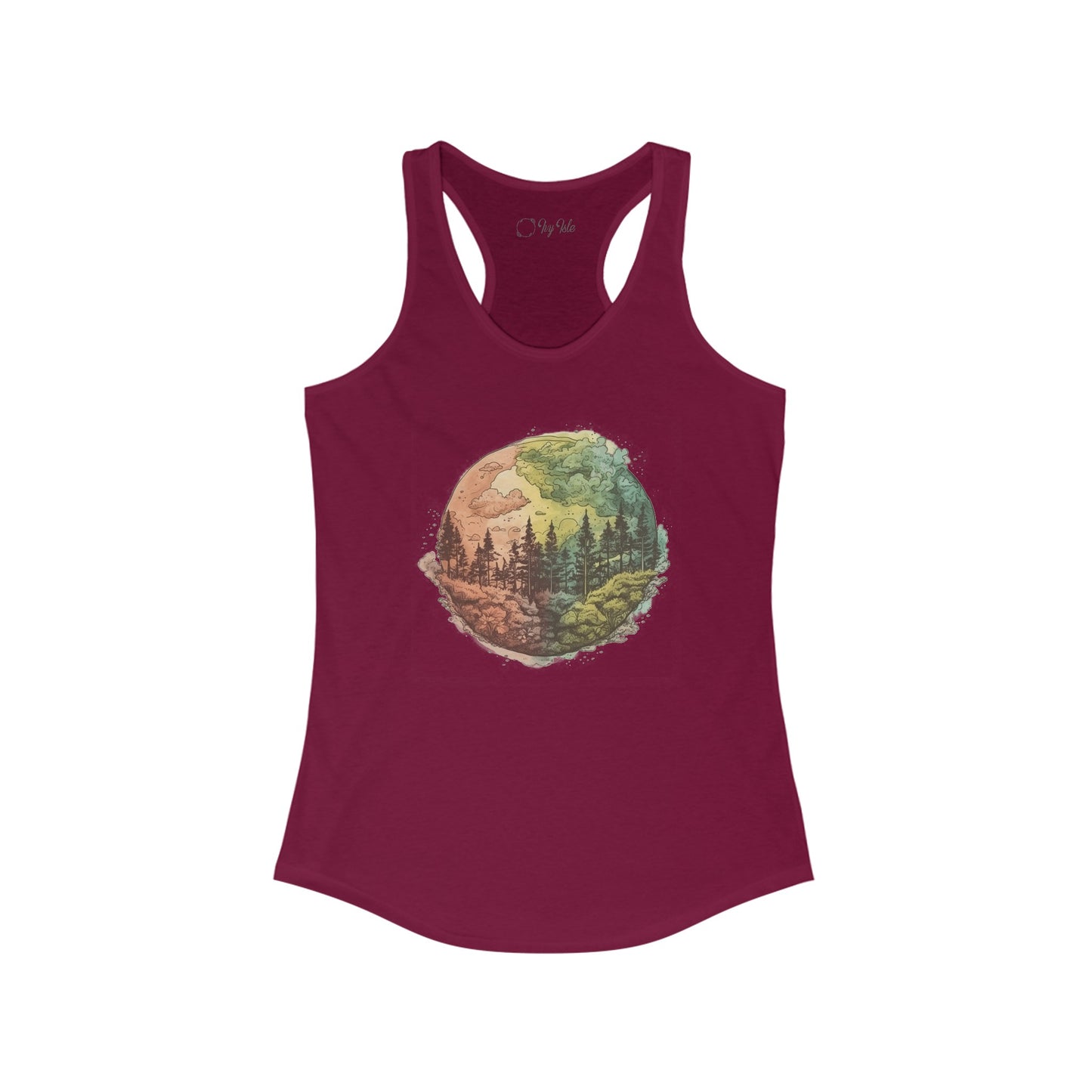 Watercolor Forest Racerback Tank