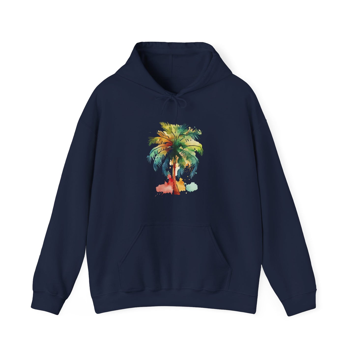 Watercolor Palm Tree Hooded Sweatshirt