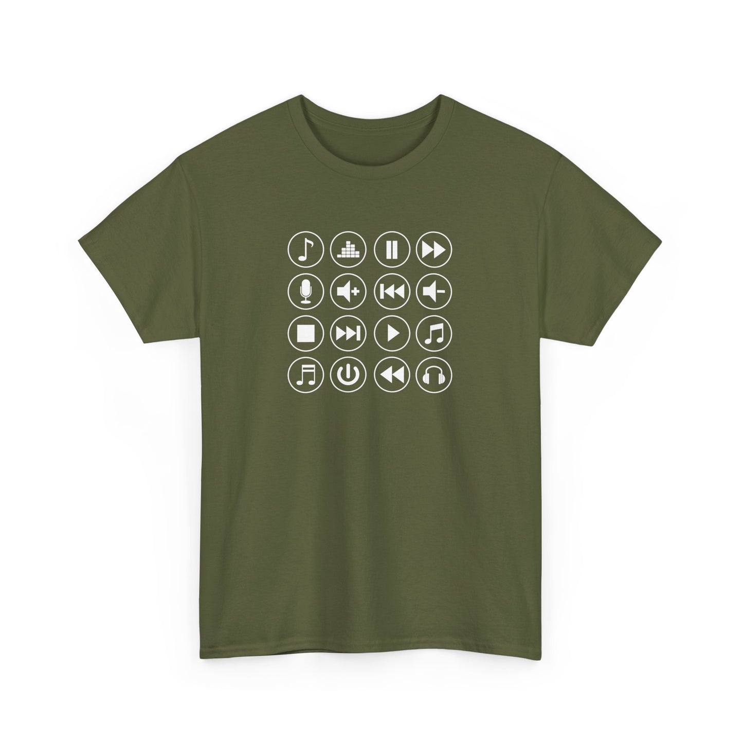 Music Player Symbols Short Sleeve Tee