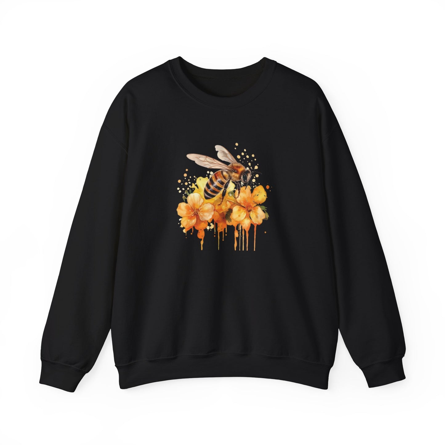 Watercolor Bee and Flowers Sweatshirt
