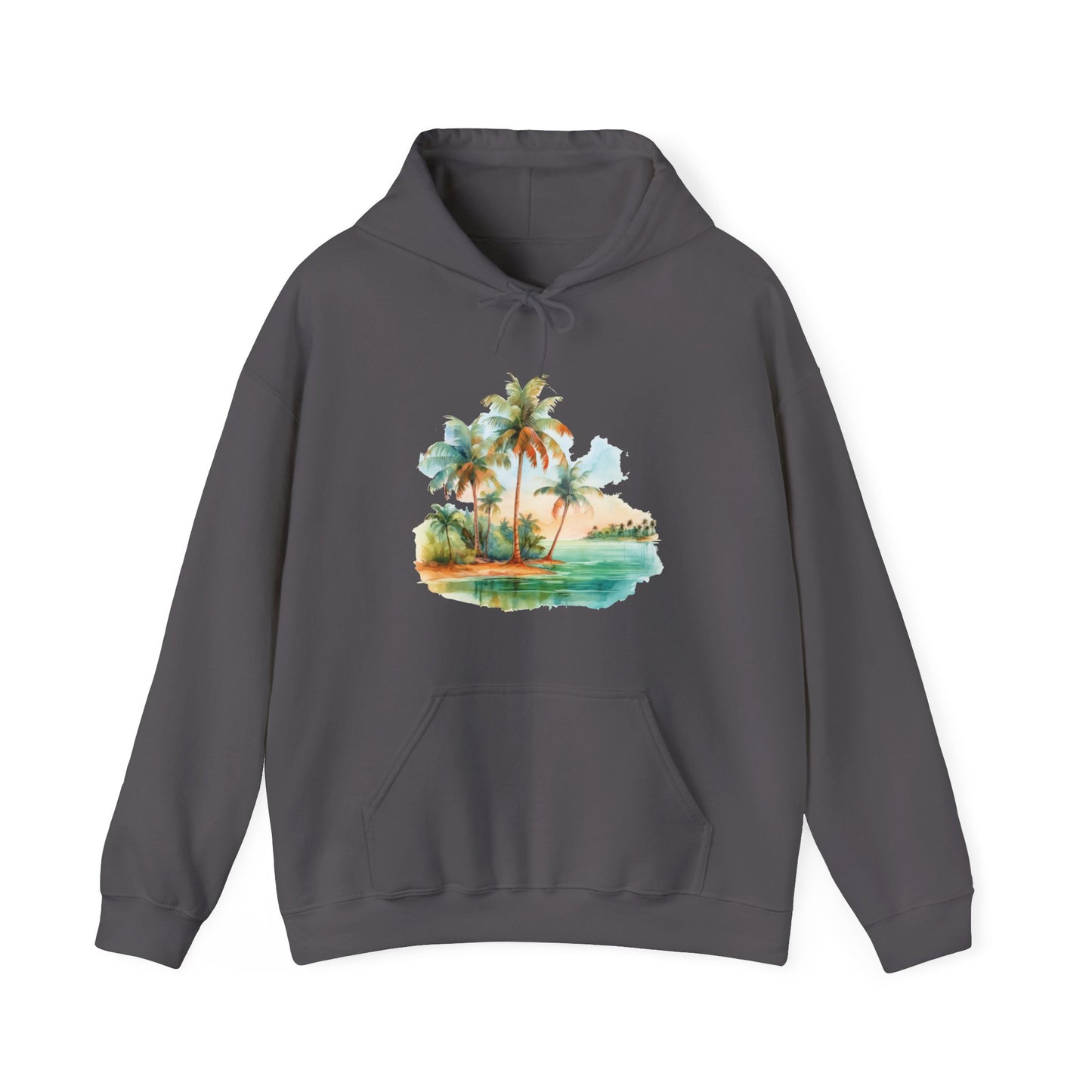 Watercolor Beach Hooded Sweatshirt