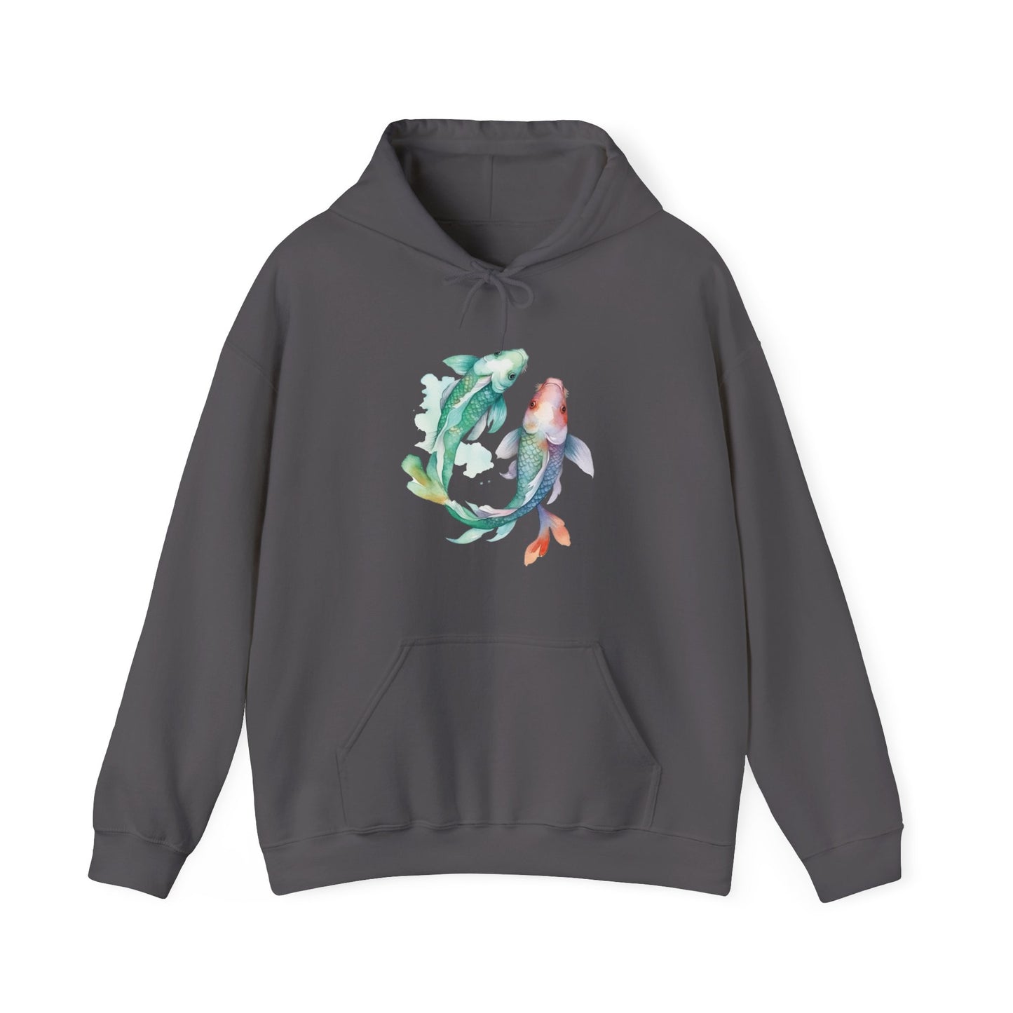 Watercolor Fish Hooded Sweatshirt