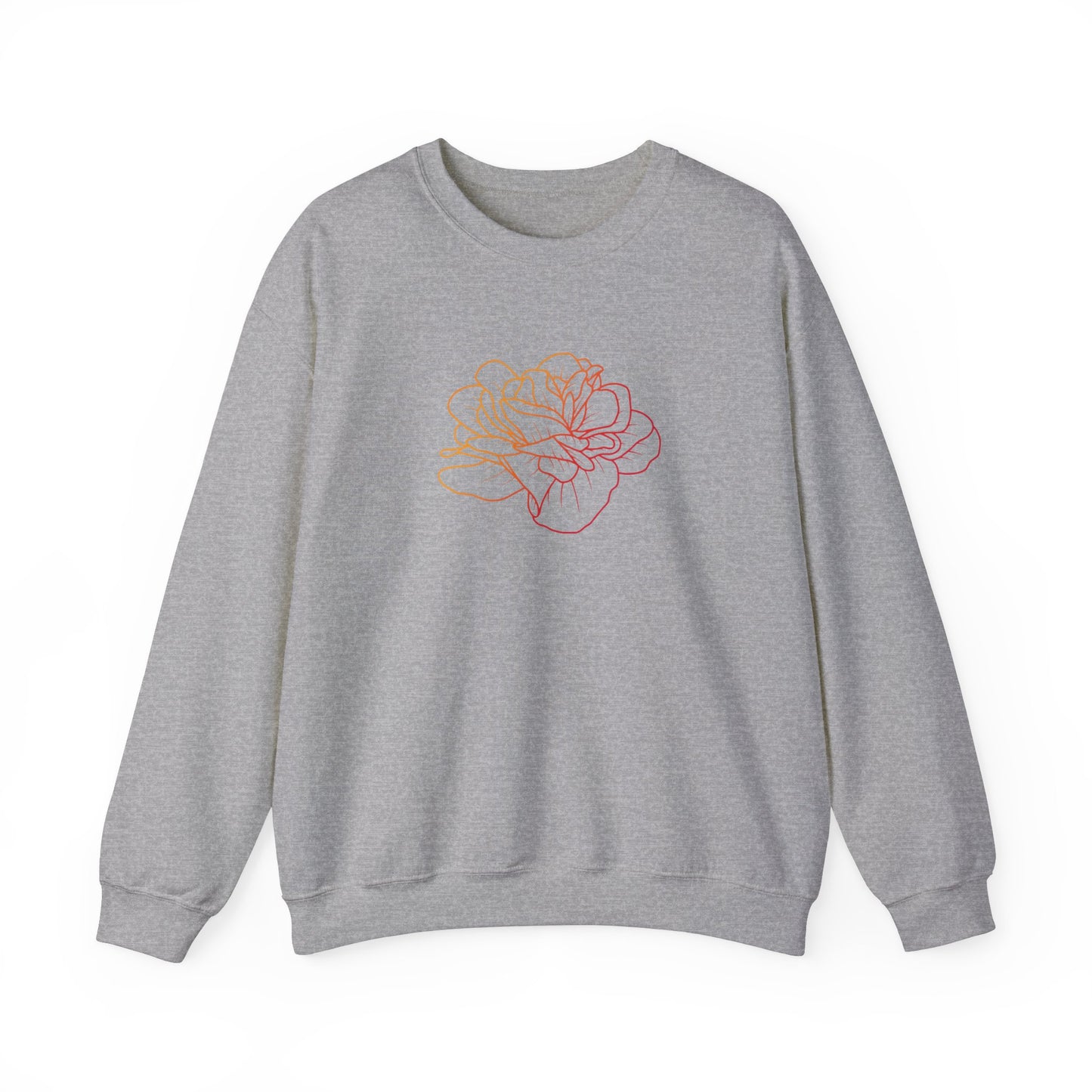 Colorful Rose Outline Sweatshirt