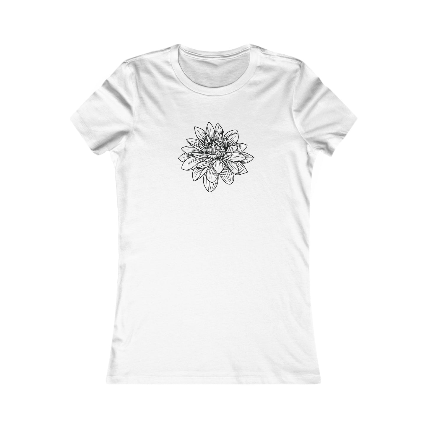 Lotus Outline Fitted Tee