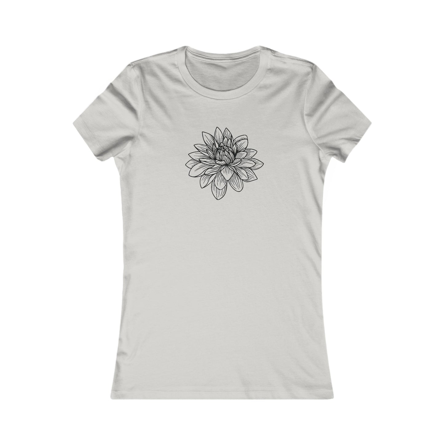 Lotus Outline Fitted Tee