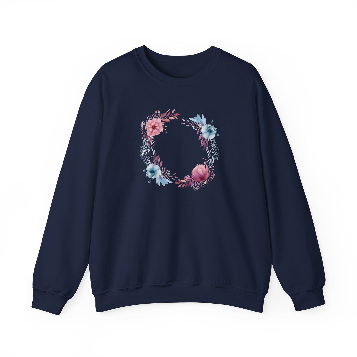 Watercolor Flowers Circle Sweatshirt
