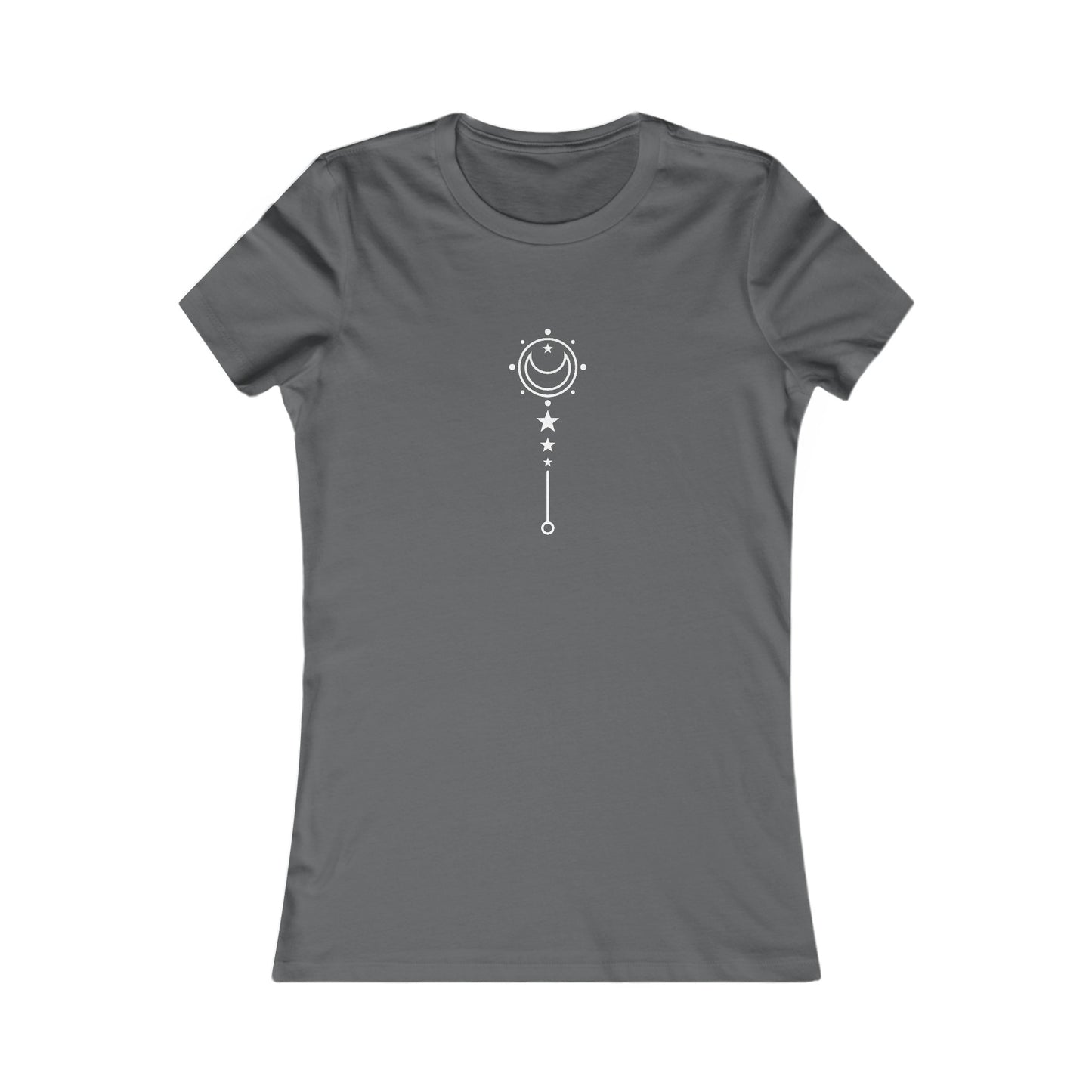 Crescent Moon Pattern Fitted Tee