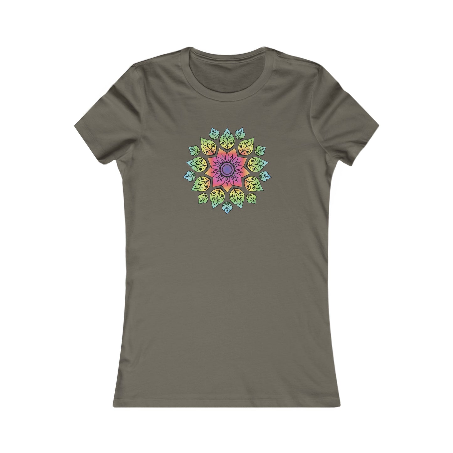 Colorful Mandala Fitted Tee (004)