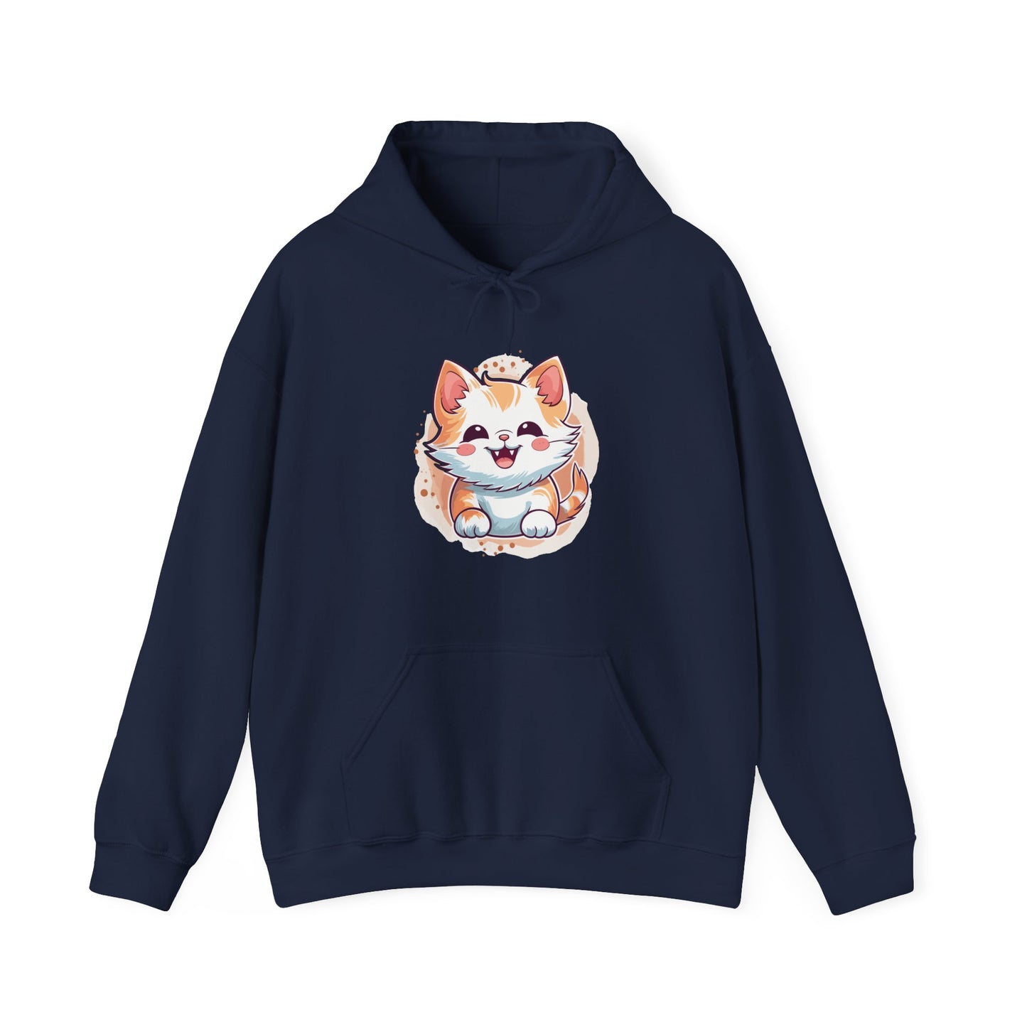 Cute Brown Cat Hooded Sweatshirt