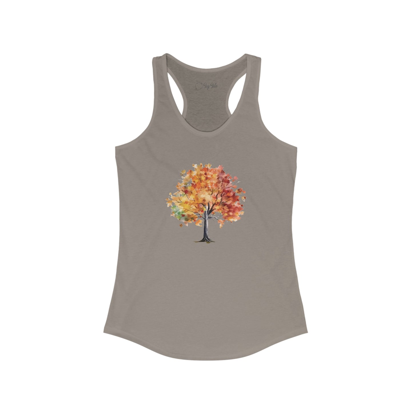 Watercolor Autumn Tree Racerback Tank